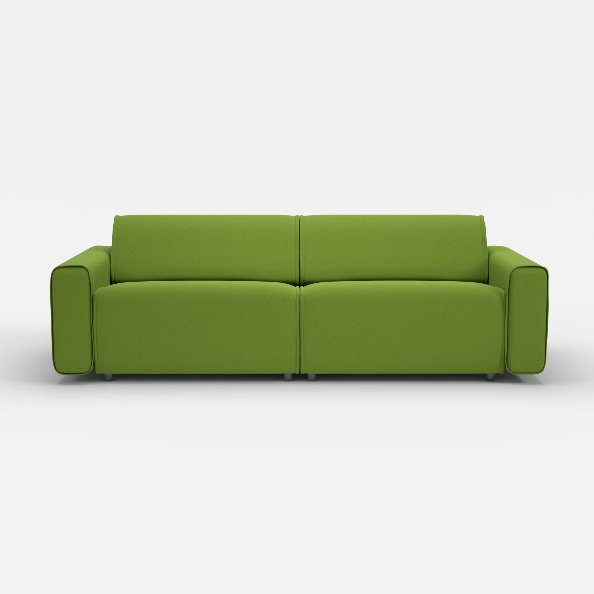 2 Sitzer Sofa Belleform mit breiter Armlehne 4 dama0027 in Grün von vorne