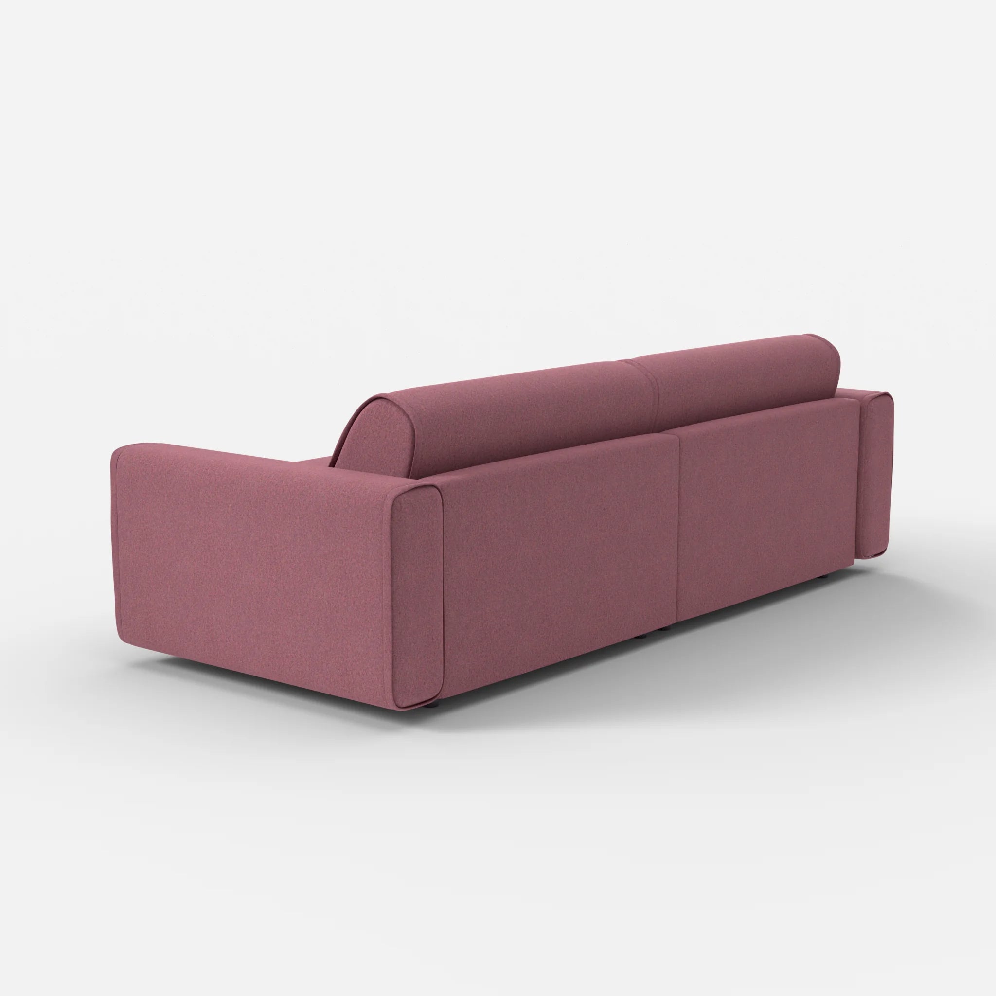 2 Sitzer Sofa Belleform mit breiter Armlehne 4 dama0041 in Violett von hinten