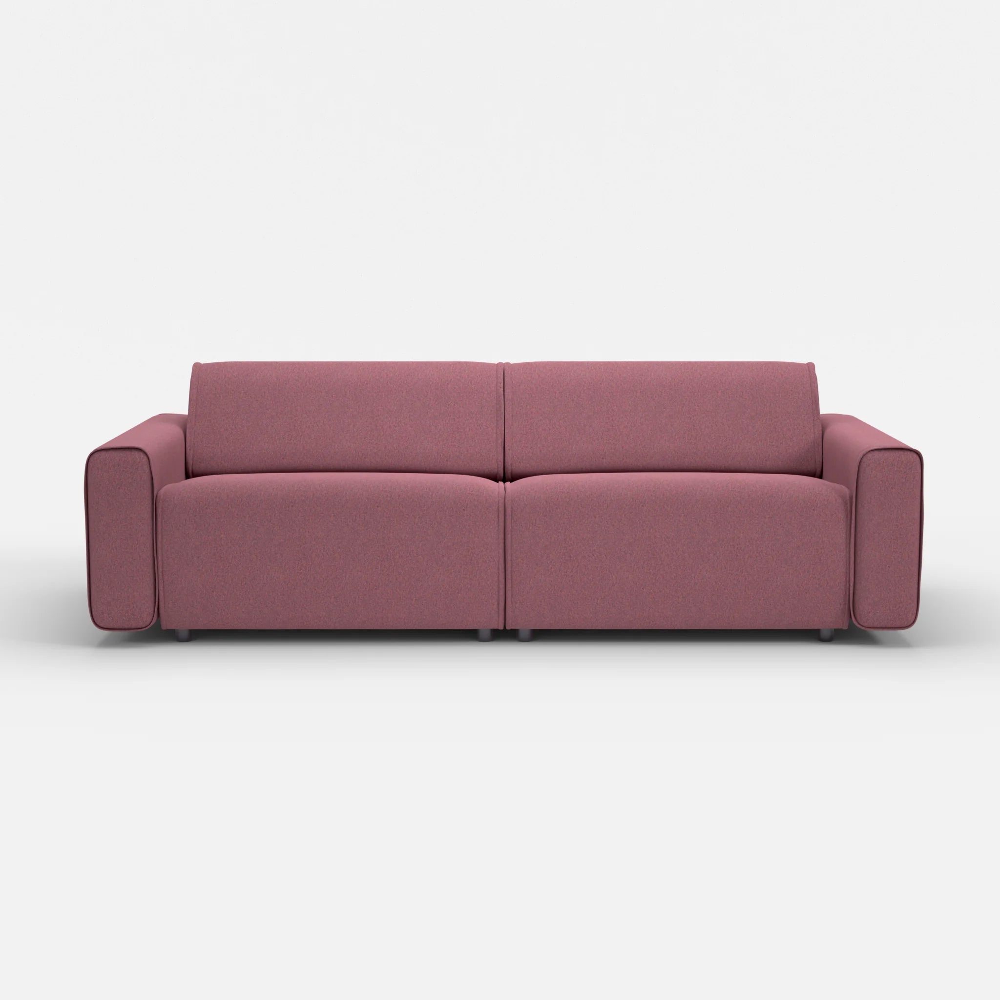 2 Sitzer Sofa Belleform mit breiter Armlehne 4 dama0041 in Violett von vorne