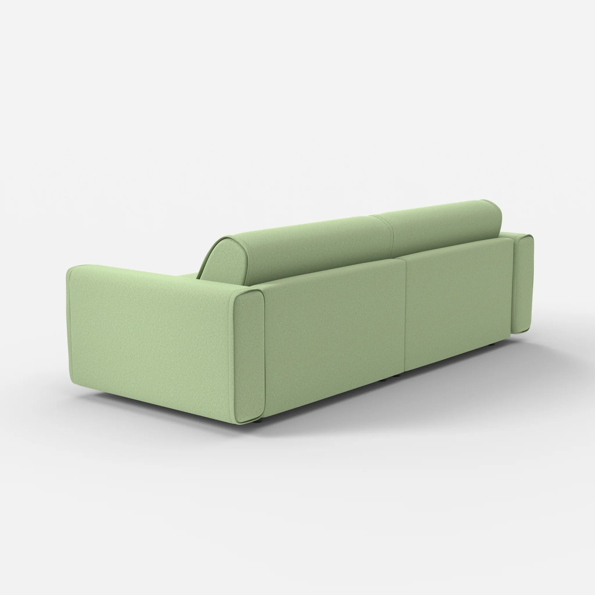2 Sitzer Sofa Belleform mit breiter Armlehne 4 dama0042 in Hellgrün von hinten