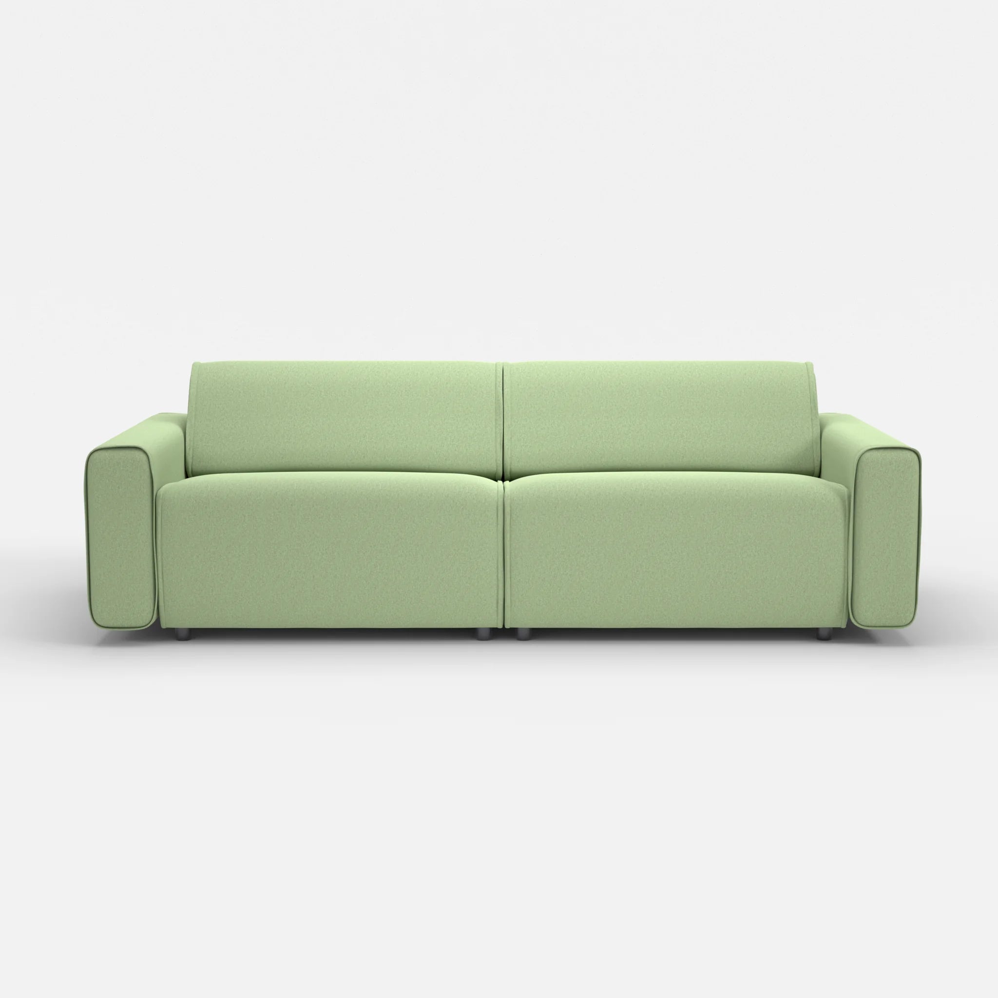 2 Sitzer Sofa Belleform mit breiter Armlehne 4 dama0042 in Hellgrün von vorne