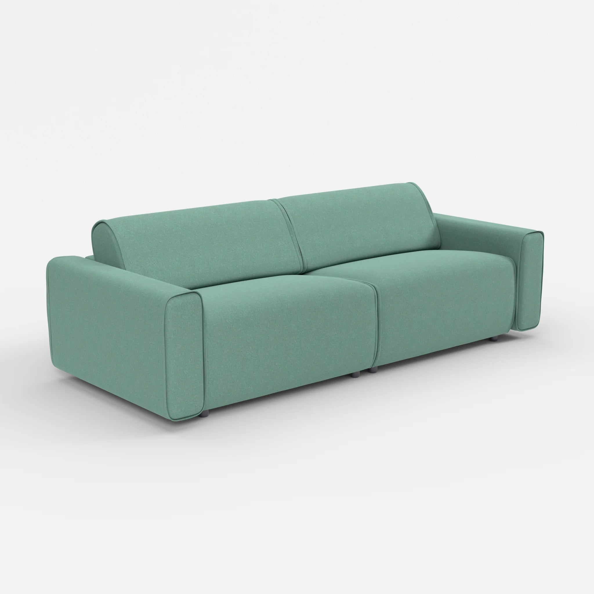 2 Sitzer Sofa Belleform mit breiter Armlehne 4 dama0045 in Türkis von der Seite
