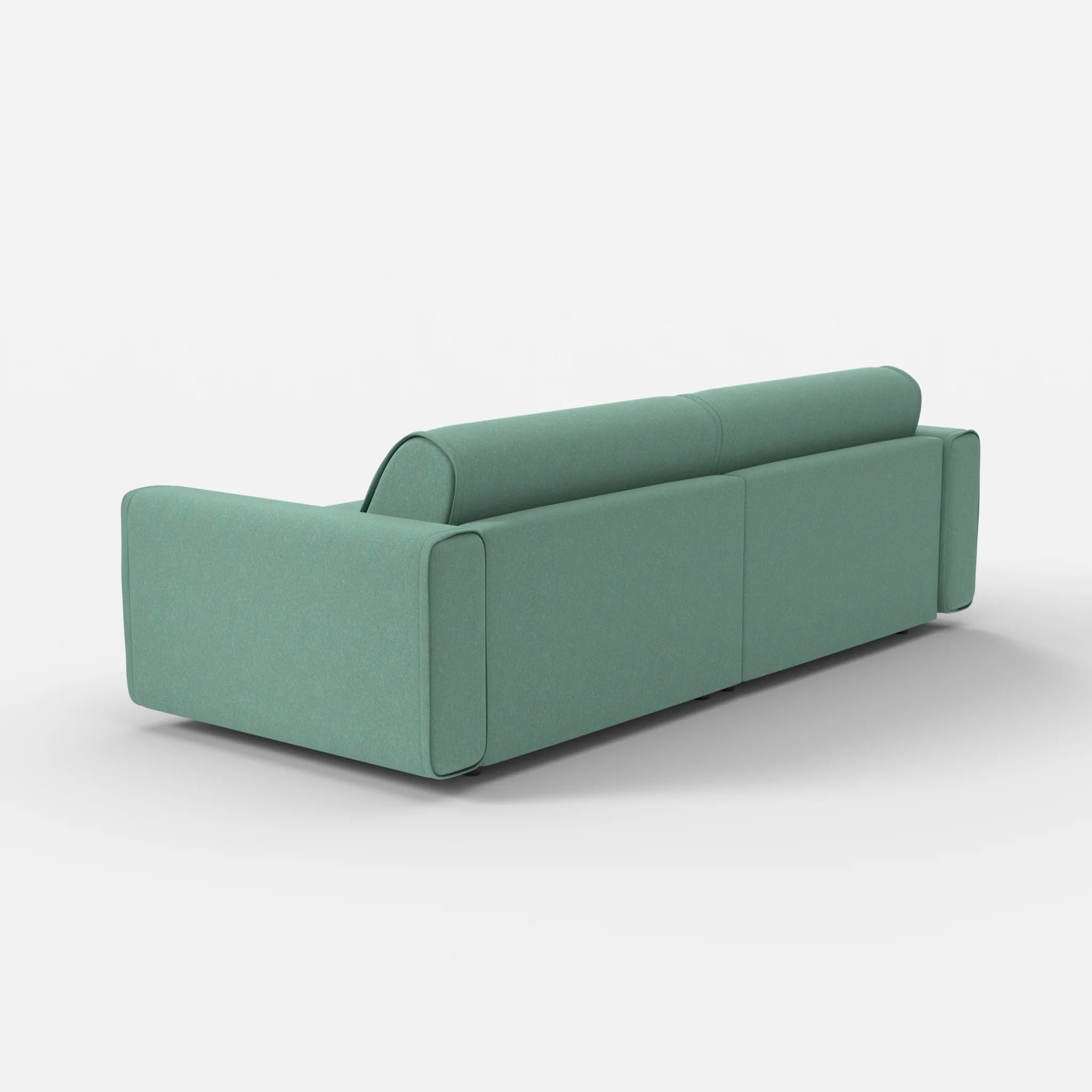 2 Sitzer Sofa Belleform mit breiter Armlehne 4 dama0045 in Türkis von hinten