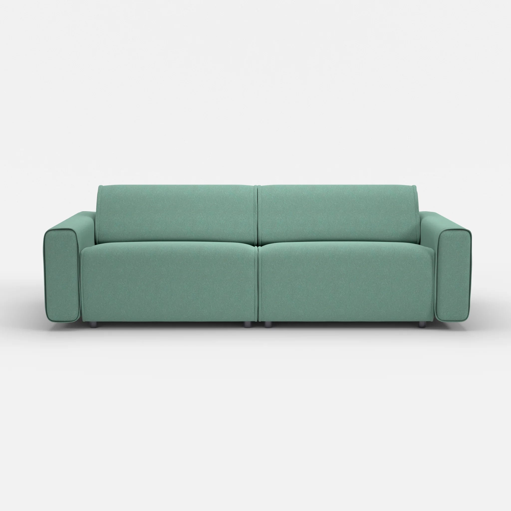 2 Sitzer Sofa Belleform mit breiter Armlehne 4 dama0045 in Türkis von vorne