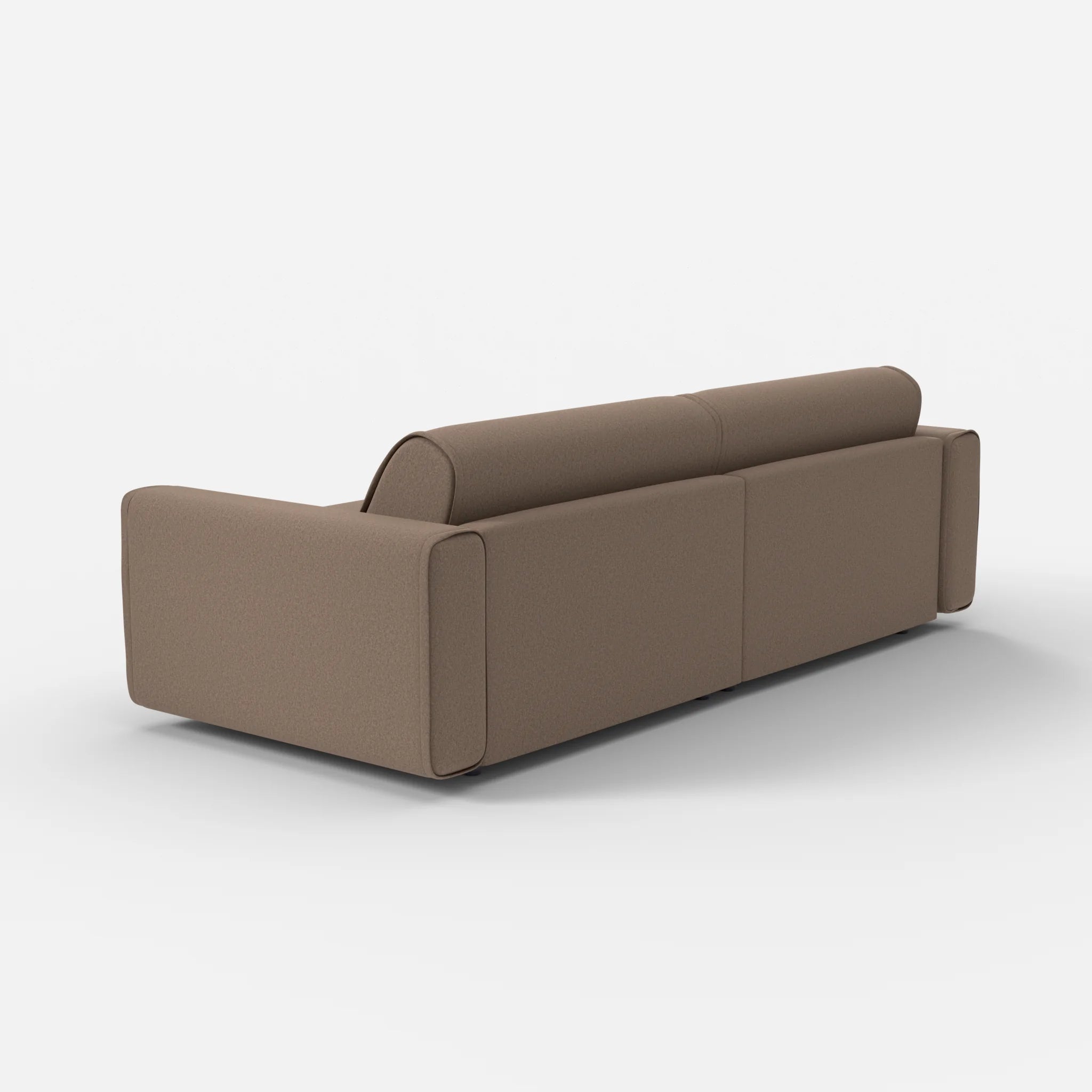 2 Sitzer Sofa Belleform mit breiter Armlehne 4 dama0051 in Braun von hinten