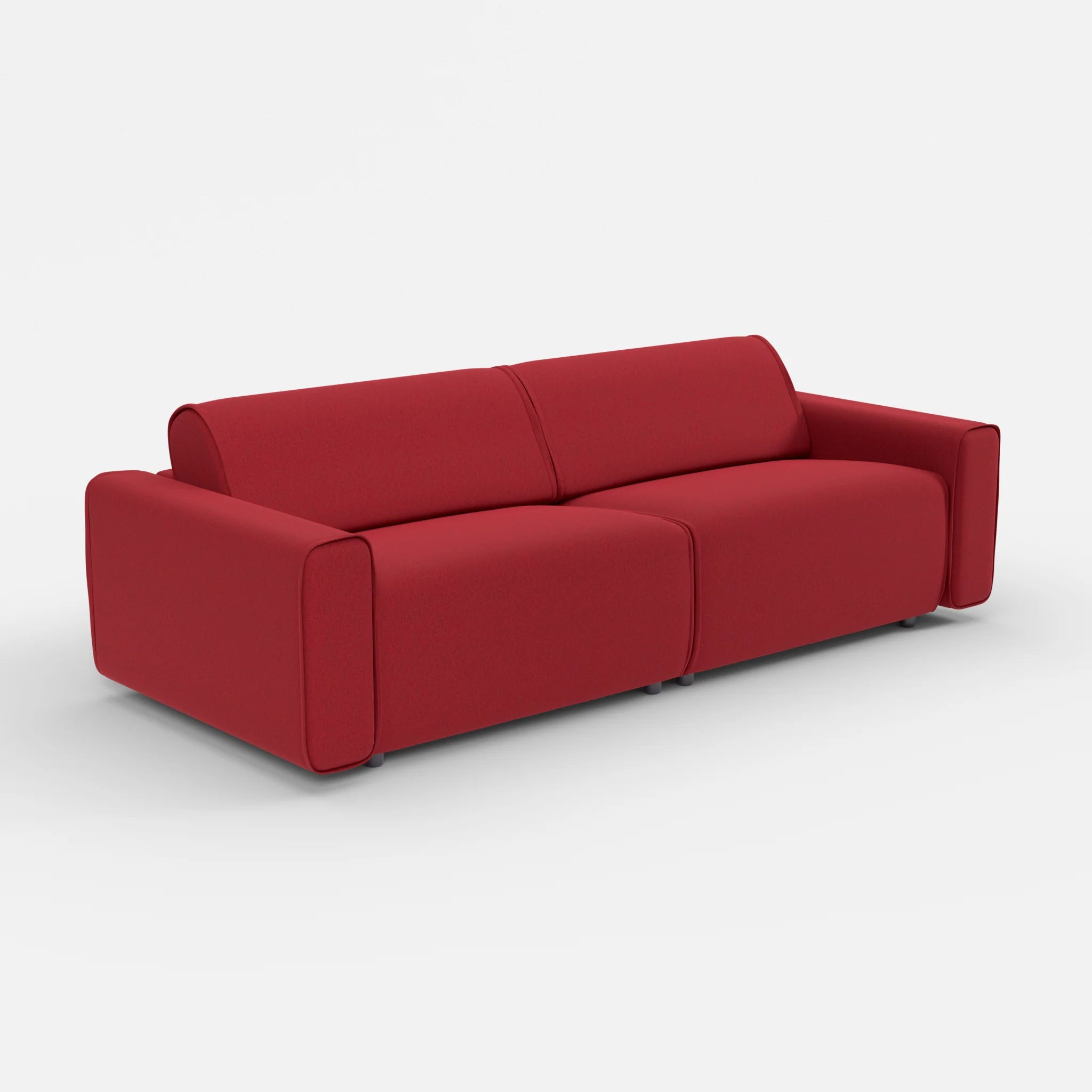 2 Sitzer Sofa Belleform mit breiter Armlehne 4 dama0053 in Rot von der Seite
