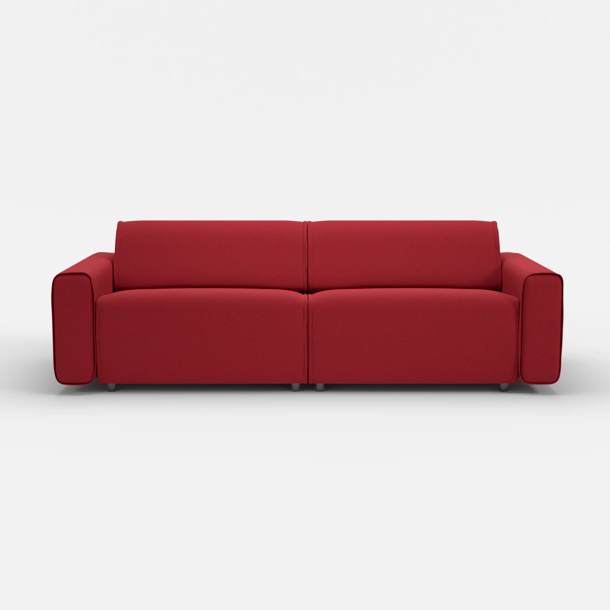 2 Sitzer Sofa Belleform mit breiter Armlehne 4 dama0053 in Rot von vorne