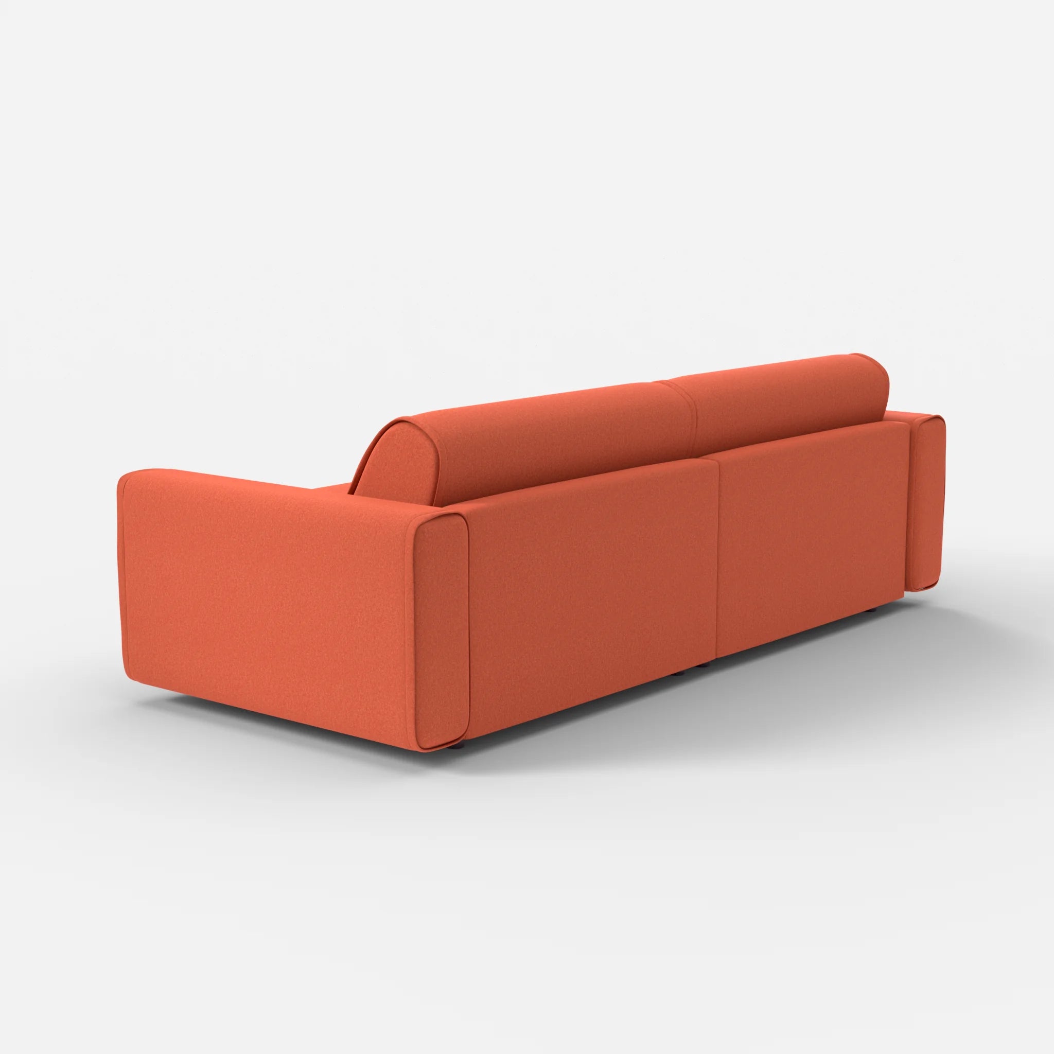 2 Sitzer Sofa Belleform mit breiter Armlehne 4 dama0062 in Orange von hinten