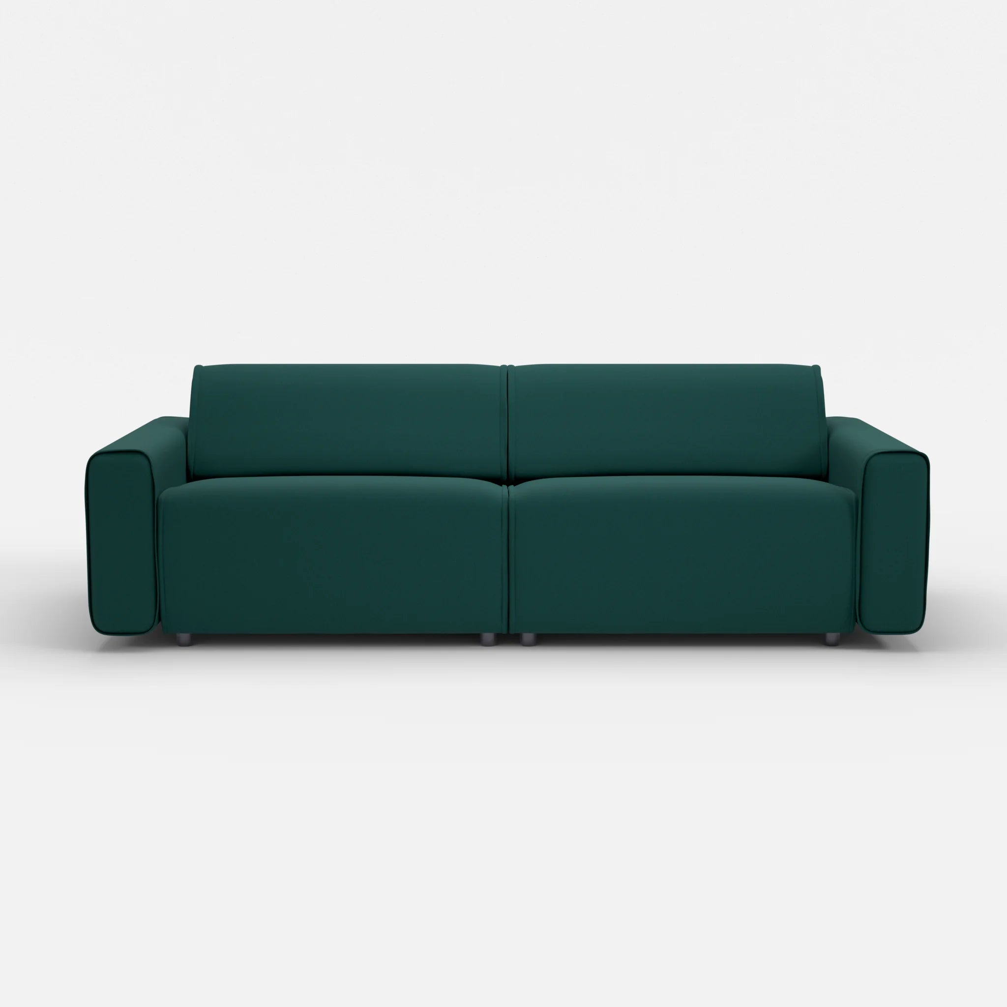 2 Sitzer Sofa Belleform mit breiter Armlehne 4 dama0073 in Petrol von vorne