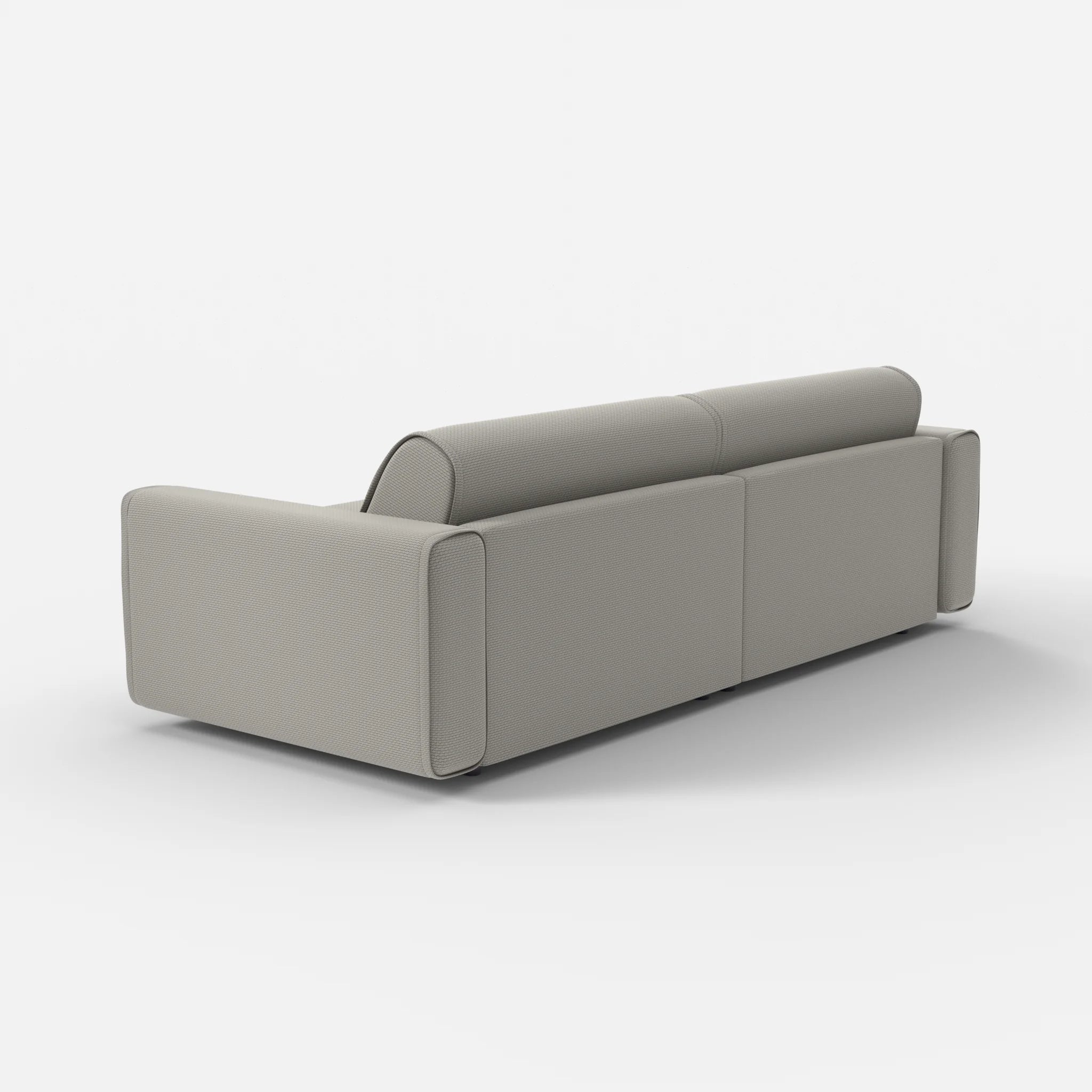 2 Sitzer Sofa Belleform mit breiter Armlehne 4 nabucco1003 in Hellgrau von hinten