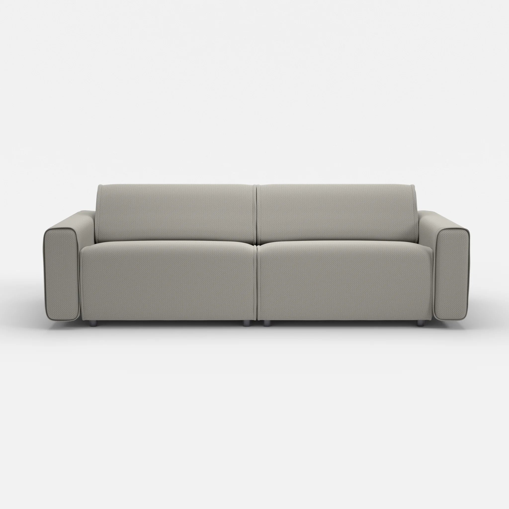 2 Sitzer Sofa Belleform mit breiter Armlehne 4 nabucco1003 in Hellgrau von vorne
