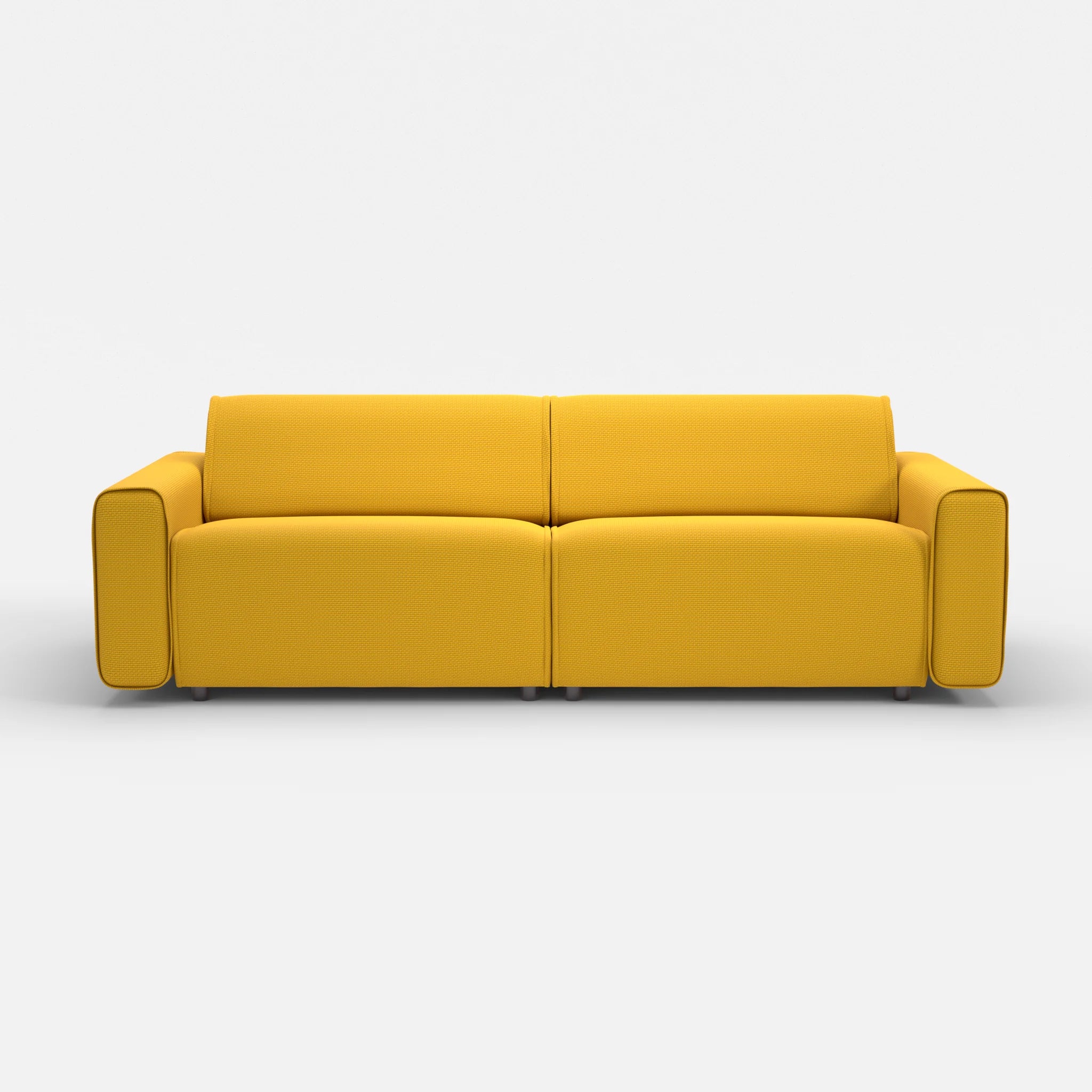 2 Sitzer Sofa Belleform mit breiter Armlehne 4 nabucco3019 in Curry von vorne