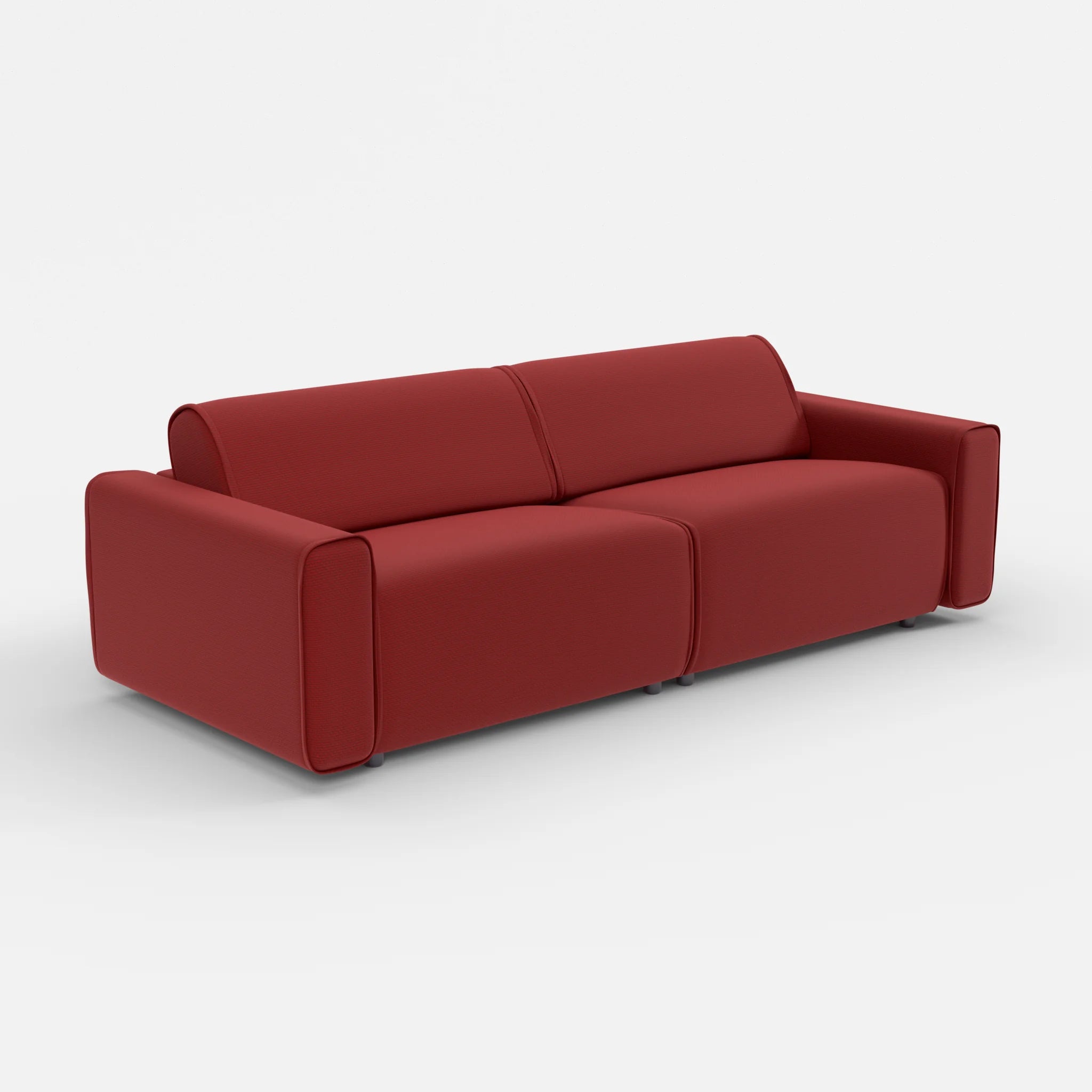 2 Sitzer Sofa Belleform mit breiter Armlehne 4 nabucco4021 in Rot von der Seite
