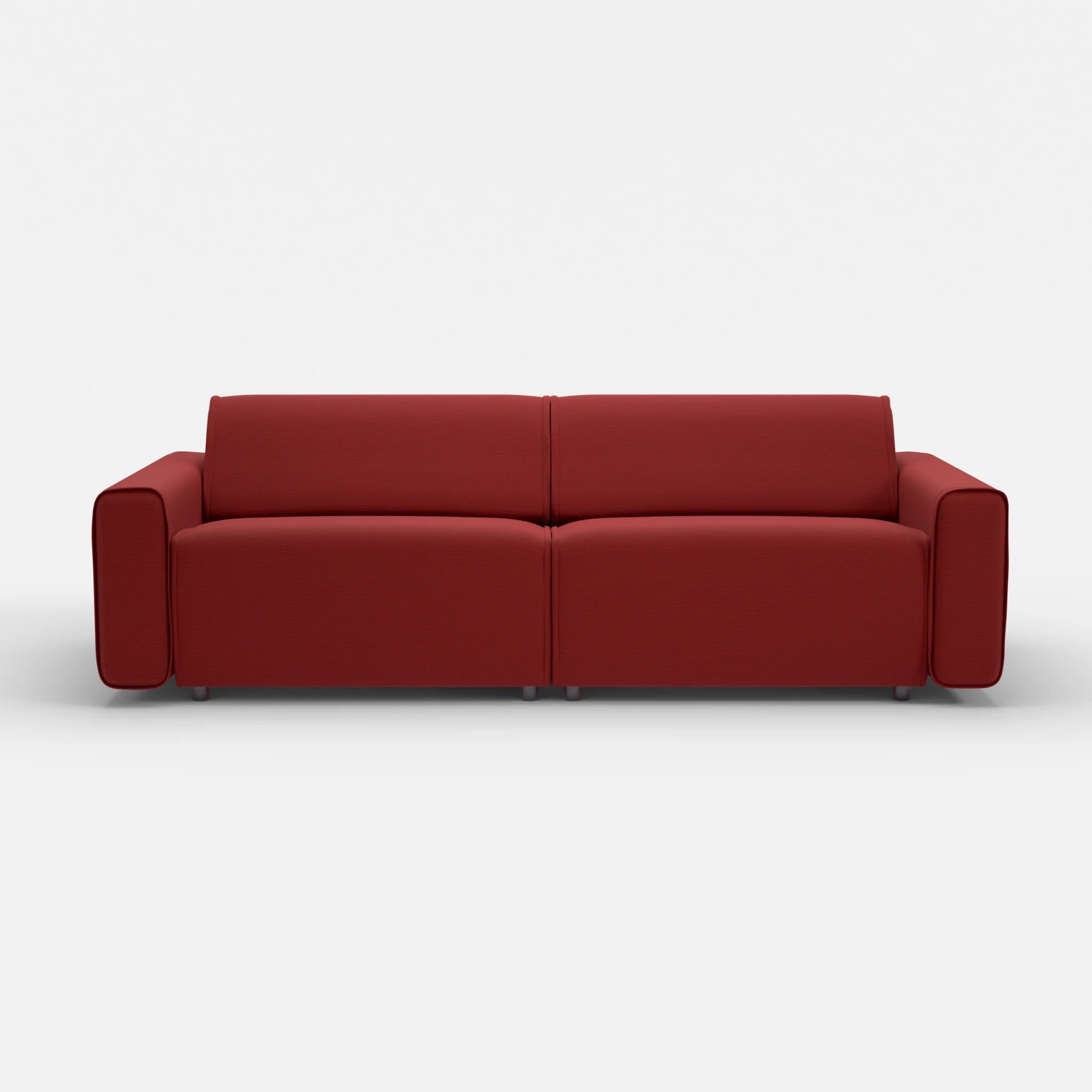 2 Sitzer Sofa Belleform mit breiter Armlehne 4 nabucco4021 in Rot von vorne