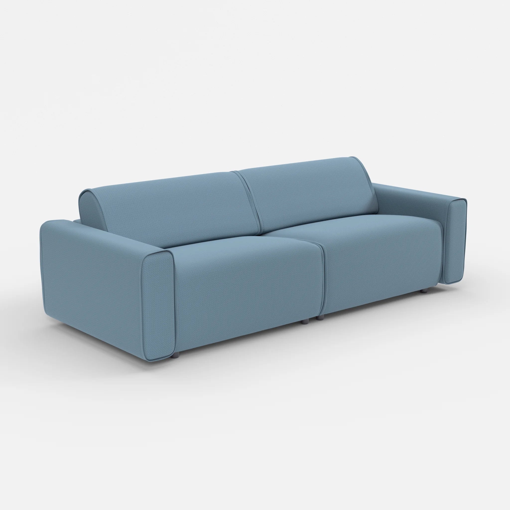 2 Sitzer Sofa Belleform mit breiter Armlehne 4 nabucco6043 in Blau von der Seite