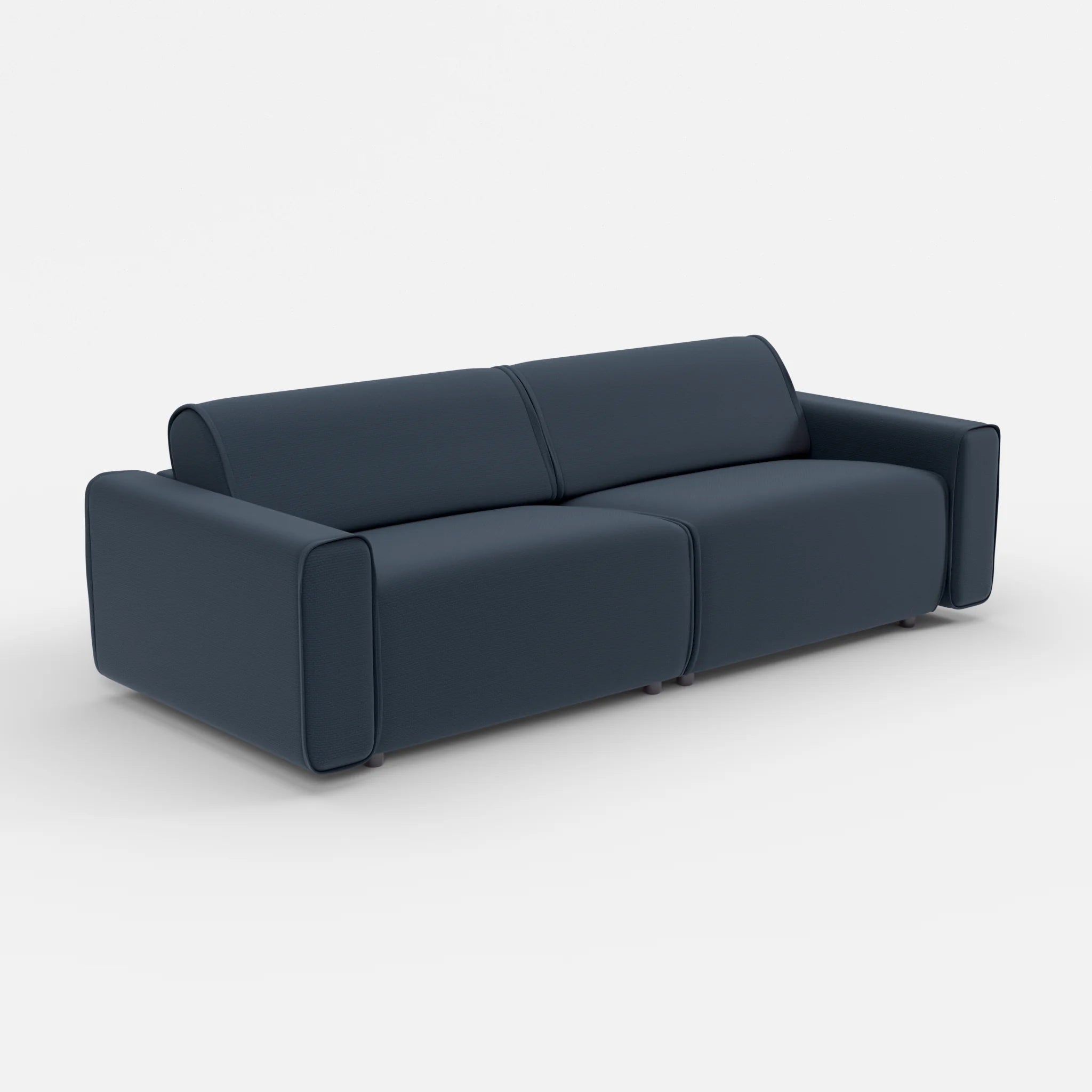 2 Sitzer Sofa Belleform mit breiter Armlehne 4 nabucco6098 in Dunkelblau von der Seite