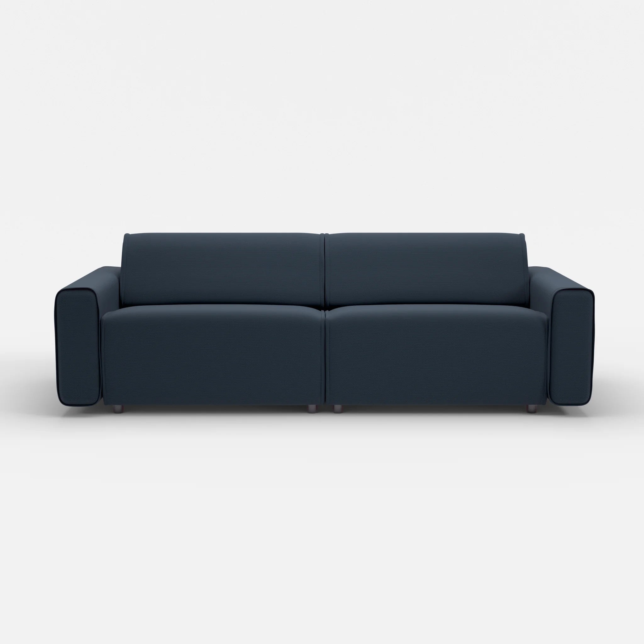 2 Sitzer Sofa Belleform mit breiter Armlehne 4 nabucco6098 in Dunkelblau von vorne