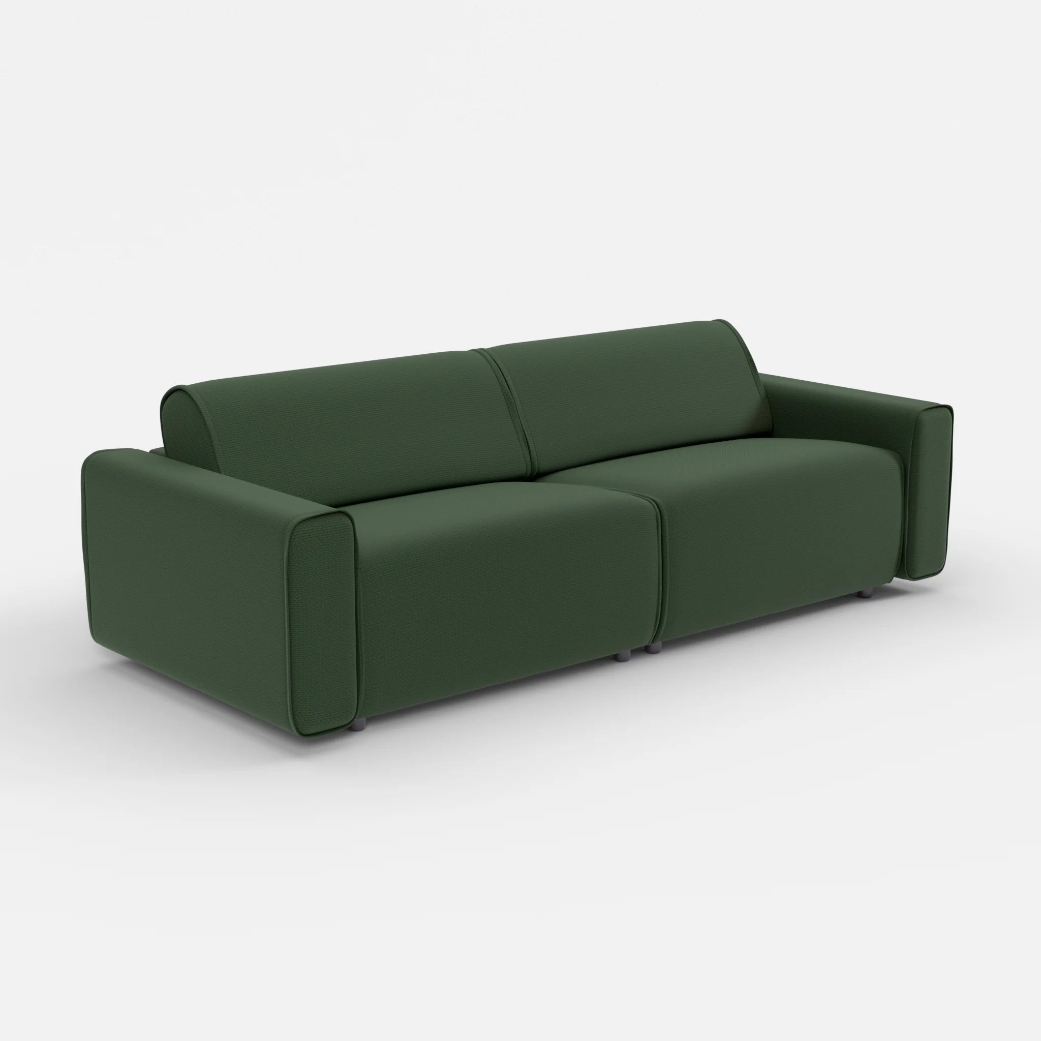 2 Sitzer Sofa Belleform mit breiter Armlehne 4 nabucco7029 in Dunkelgrün von der Seite