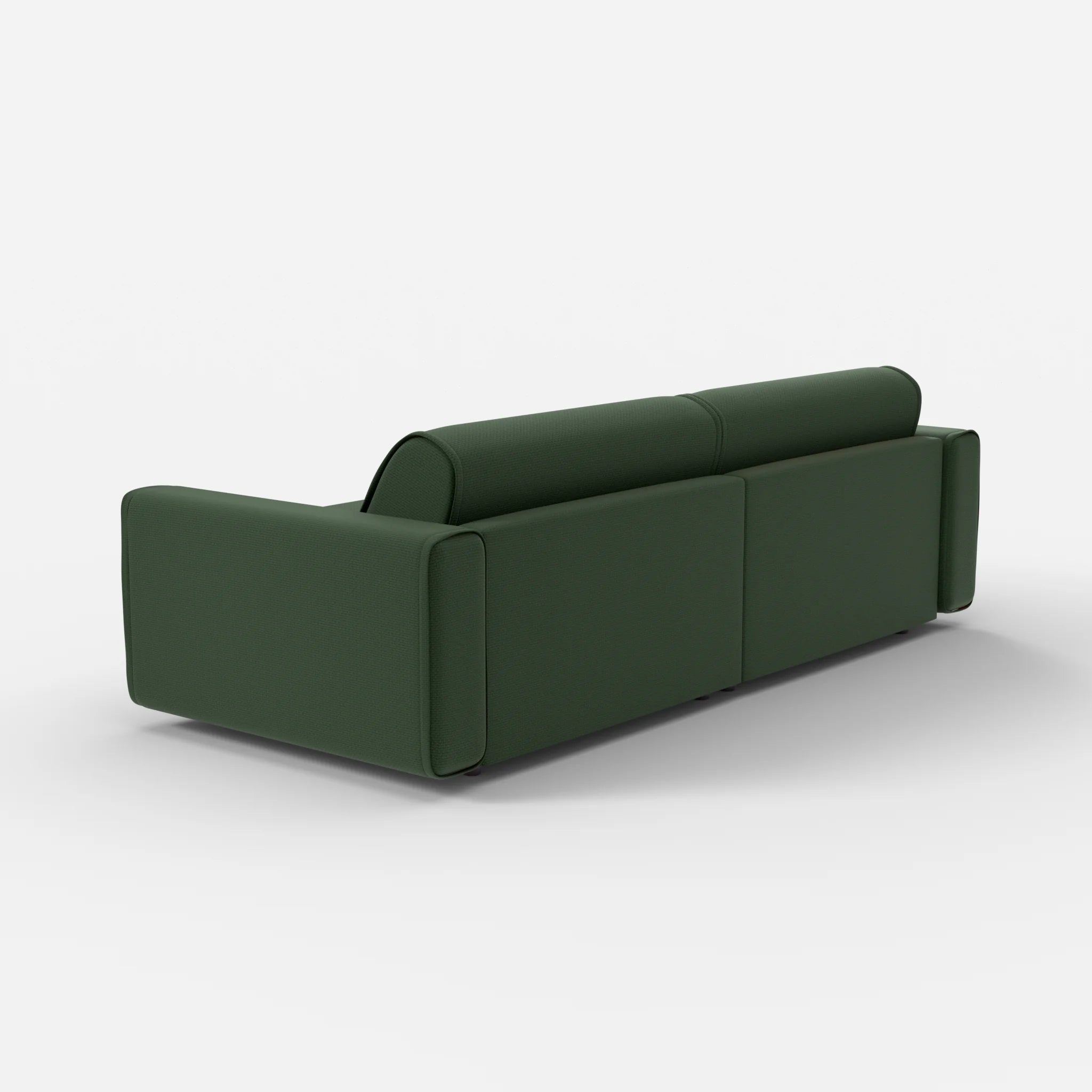 2 Sitzer Sofa Belleform mit breiter Armlehne 4 nabucco7029 in Dunkelgrün von hinten