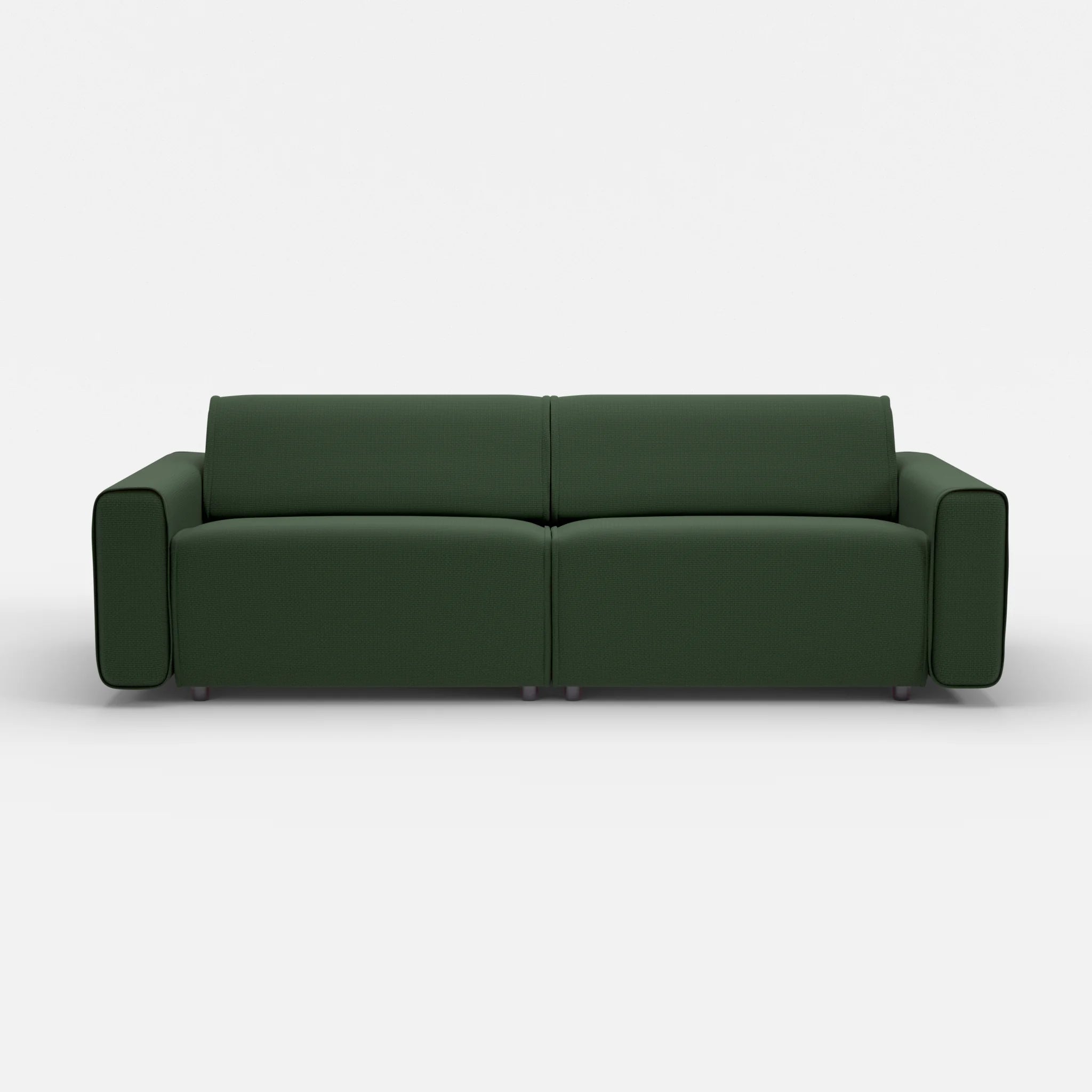 2 Sitzer Sofa Belleform mit breiter Armlehne 4 nabucco7029 in Dunkelgrün von vorne