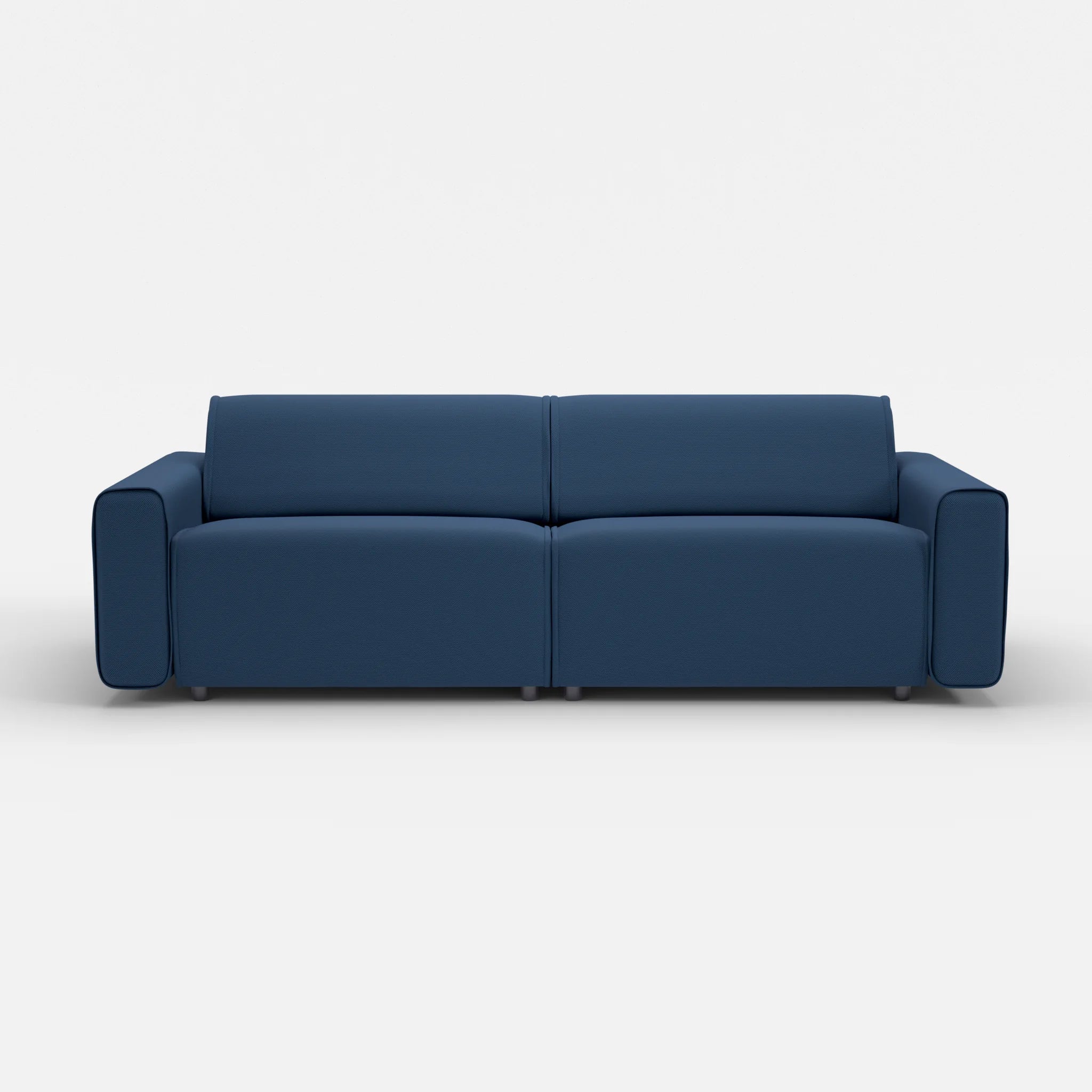 2 Sitzer Sofa Belleform mit breiter Armlehne 4 novumamur in Navy von vorne