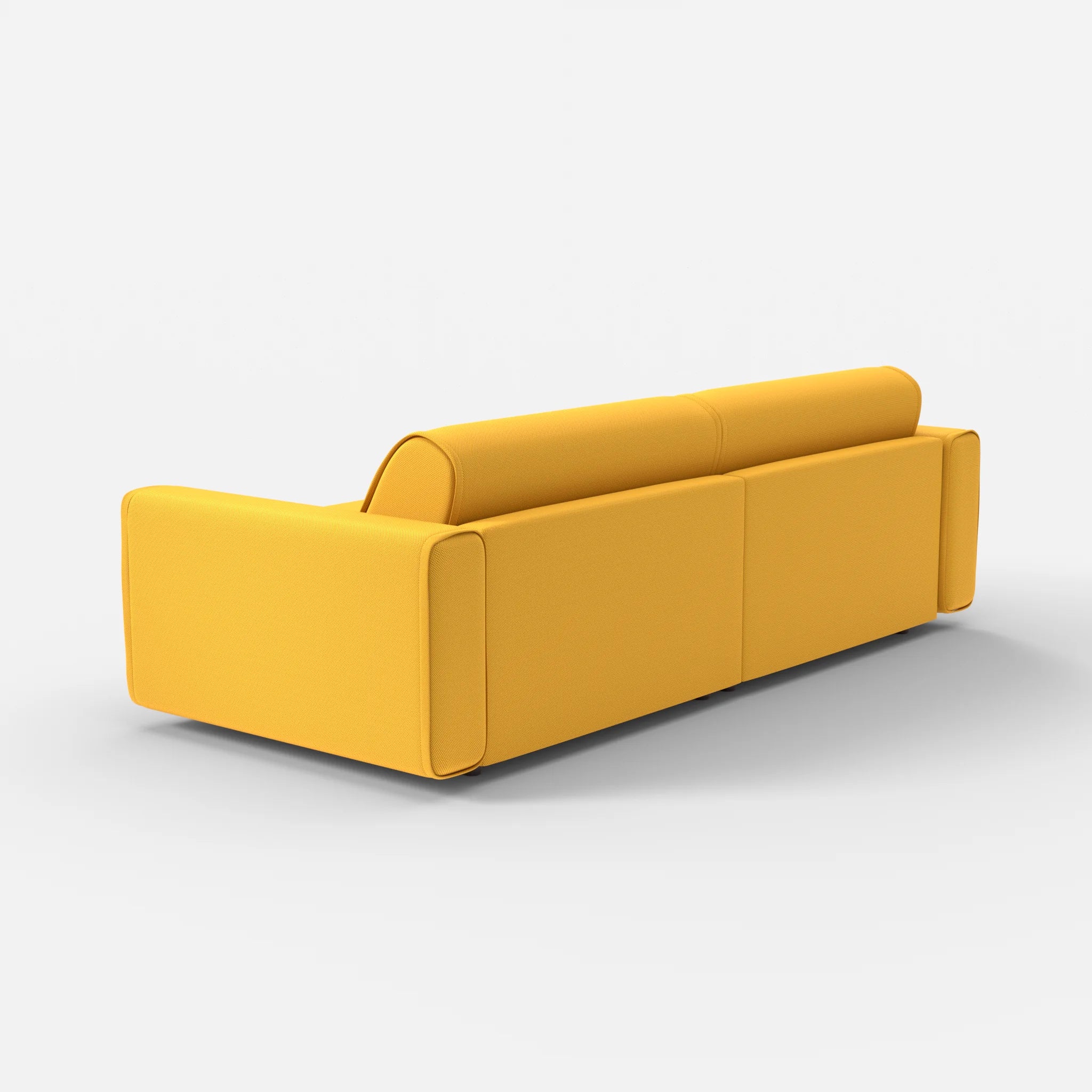 2 Sitzer Sofa Belleform mit breiter Armlehne 4 novumcurry in Curry von hinten