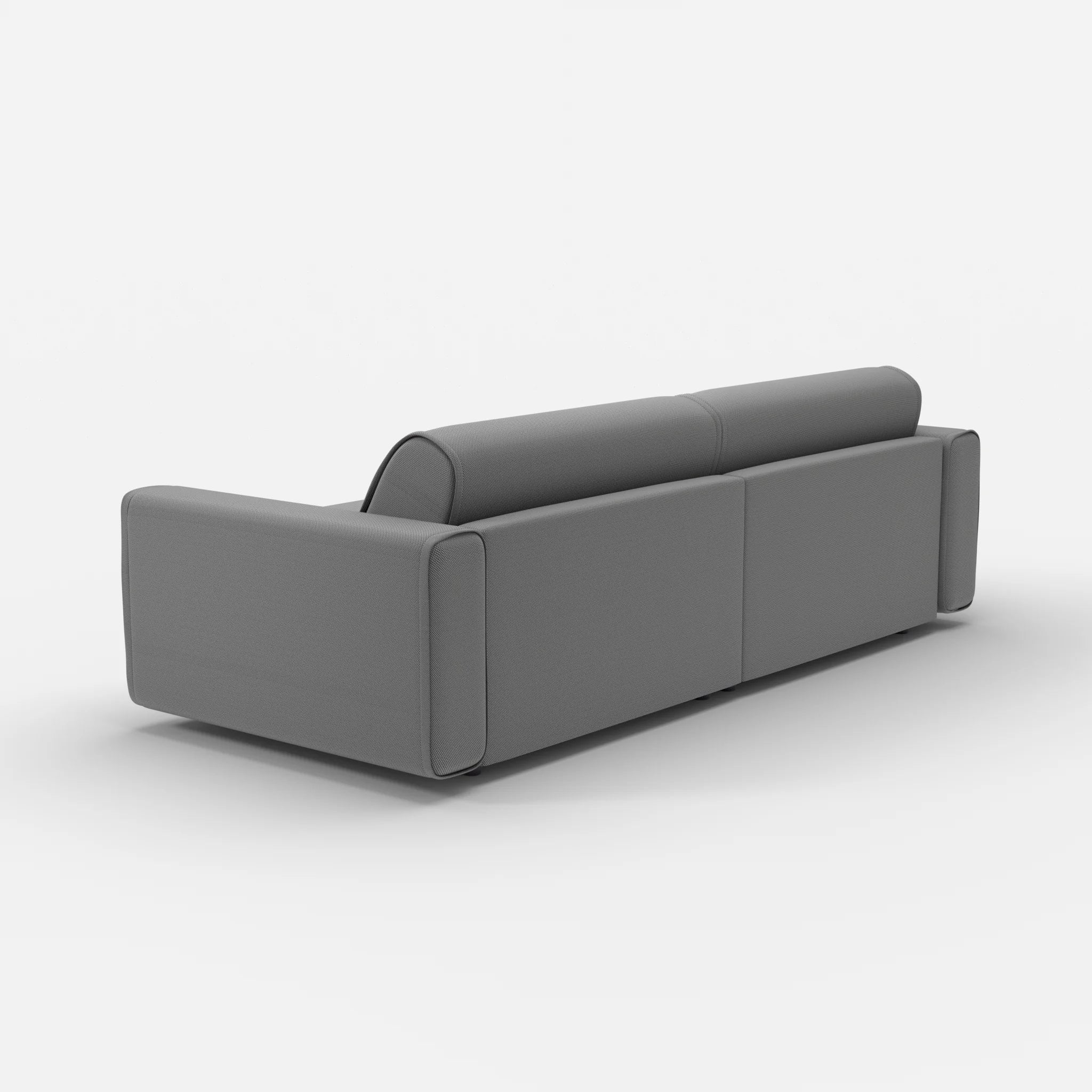 2 Sitzer Sofa Belleform mit breiter Armlehne 4 novumkies in Mittelgrau von hinten