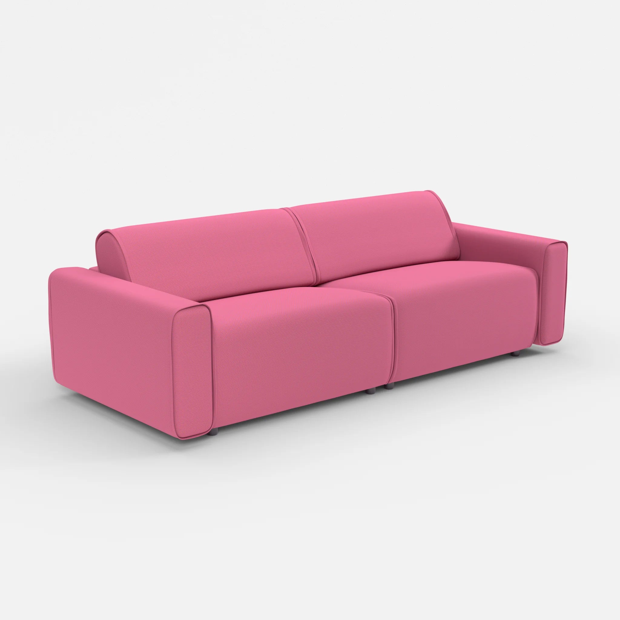 2 Sitzer Sofa Belleform mit breiter Armlehne 4 novumlitchi in Violett von der Seite