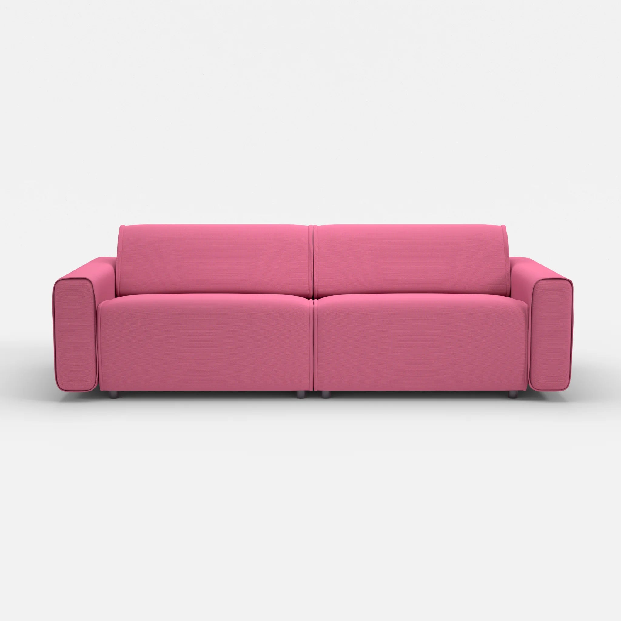 2 Sitzer Sofa Belleform mit breiter Armlehne 4 novumlitchi in Violett von vorne