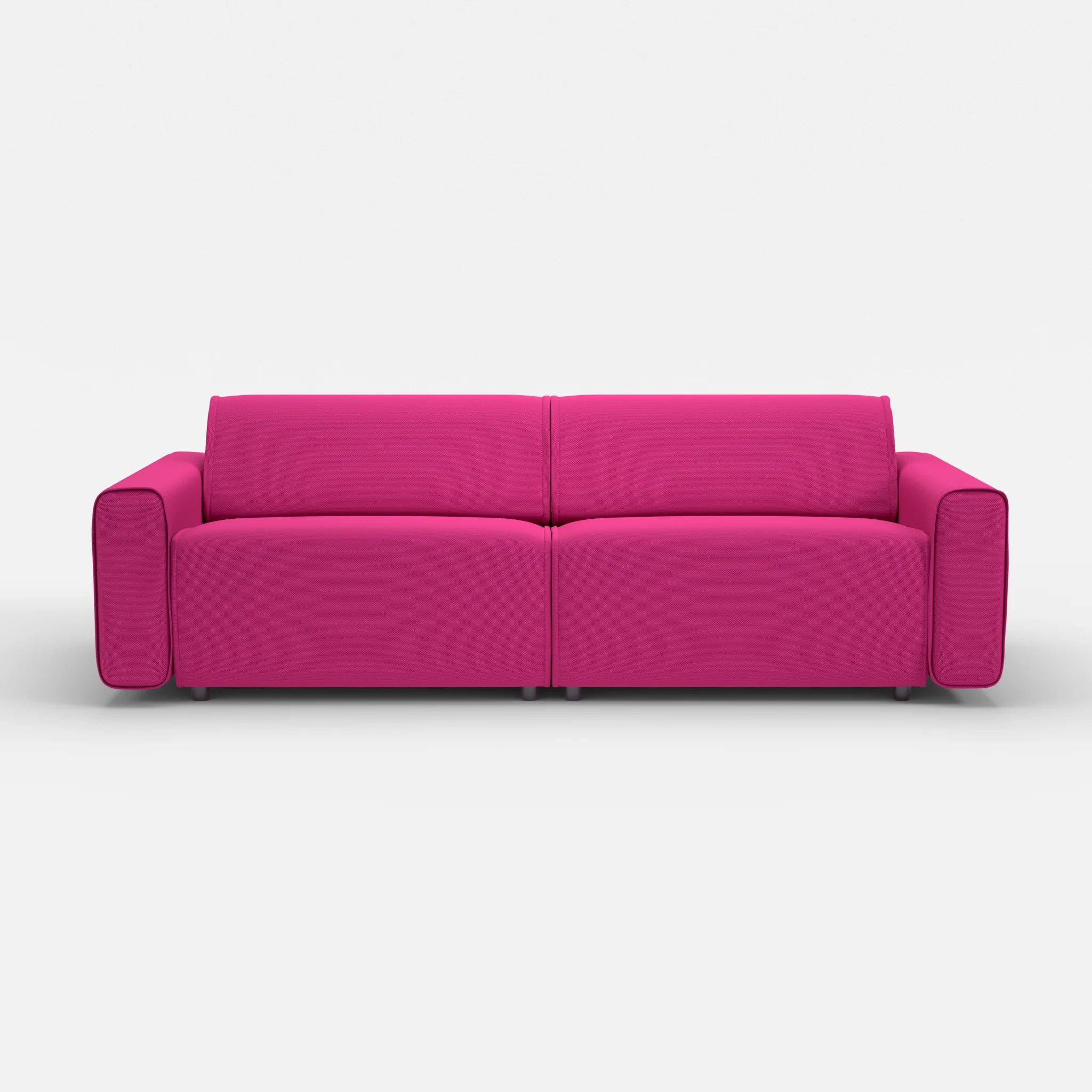 2 Sitzer Sofa Belleform mit breiter Armlehne 4 novummagenta in Magenta von vorne