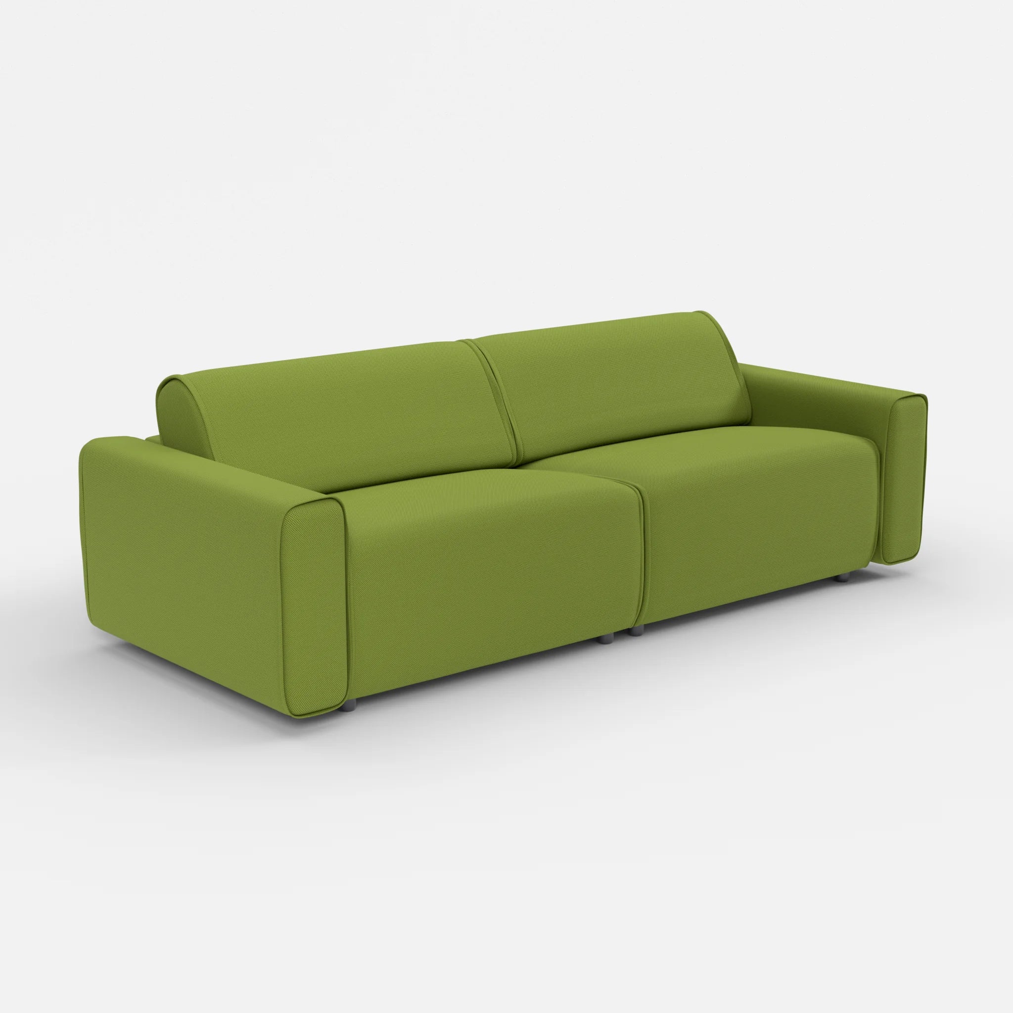 2 Sitzer Sofa Belleform mit breiter Armlehne 4 novummoss in Grün von der Seite