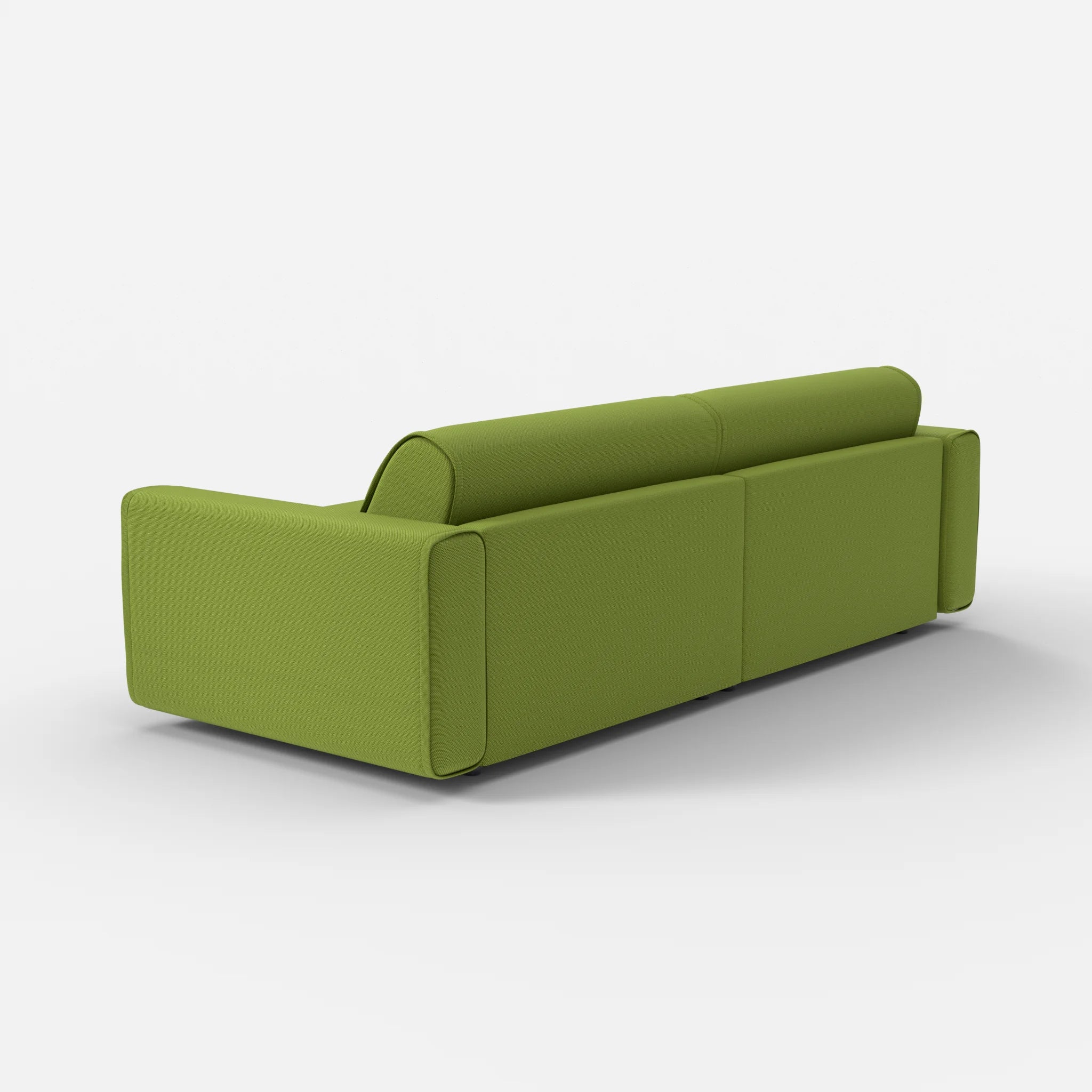 2 Sitzer Sofa Belleform mit breiter Armlehne 4 novummoss in Grün von hinten