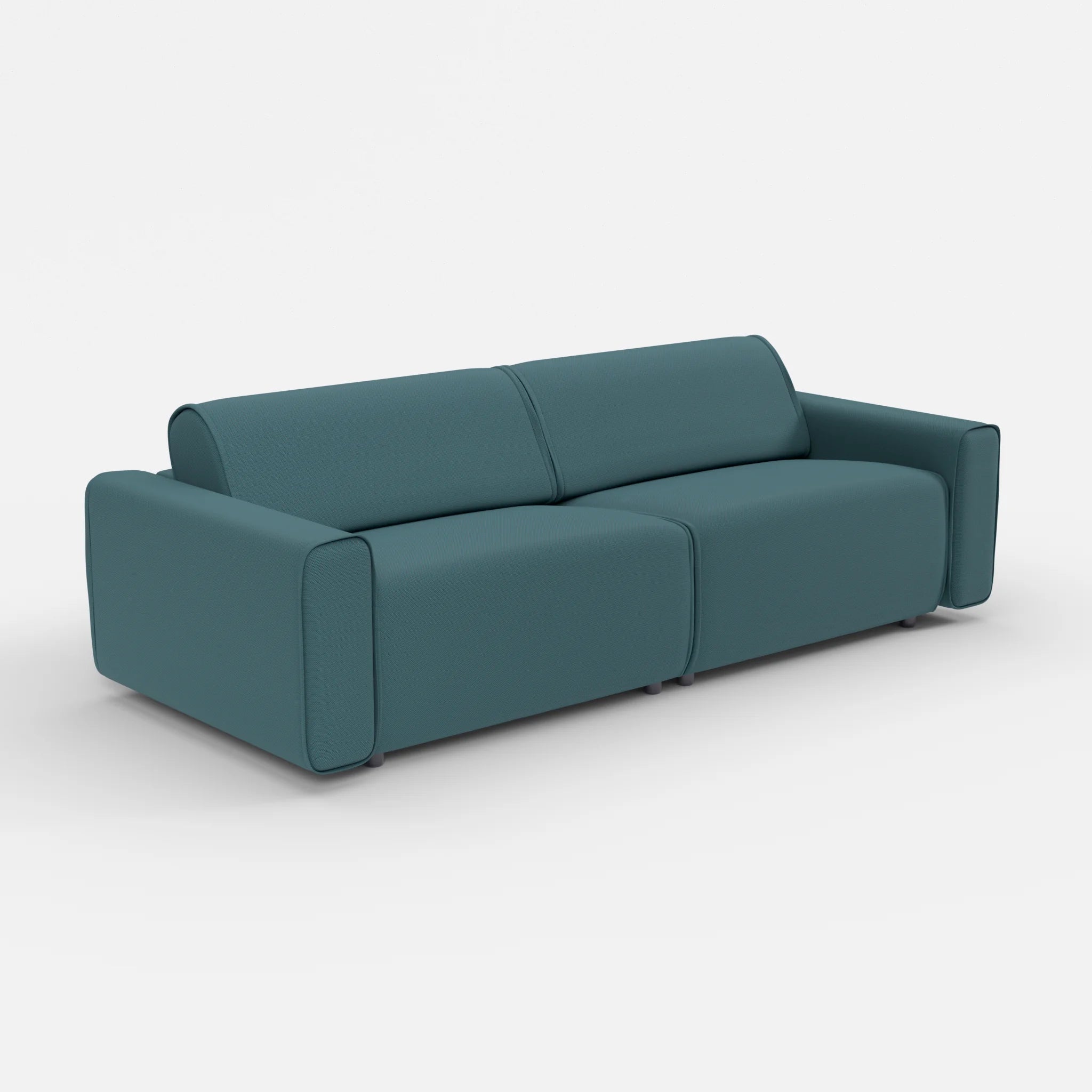 2 Sitzer Sofa Belleform mit breiter Armlehne 4 novumsamoa in Dunkelblau von der Seite