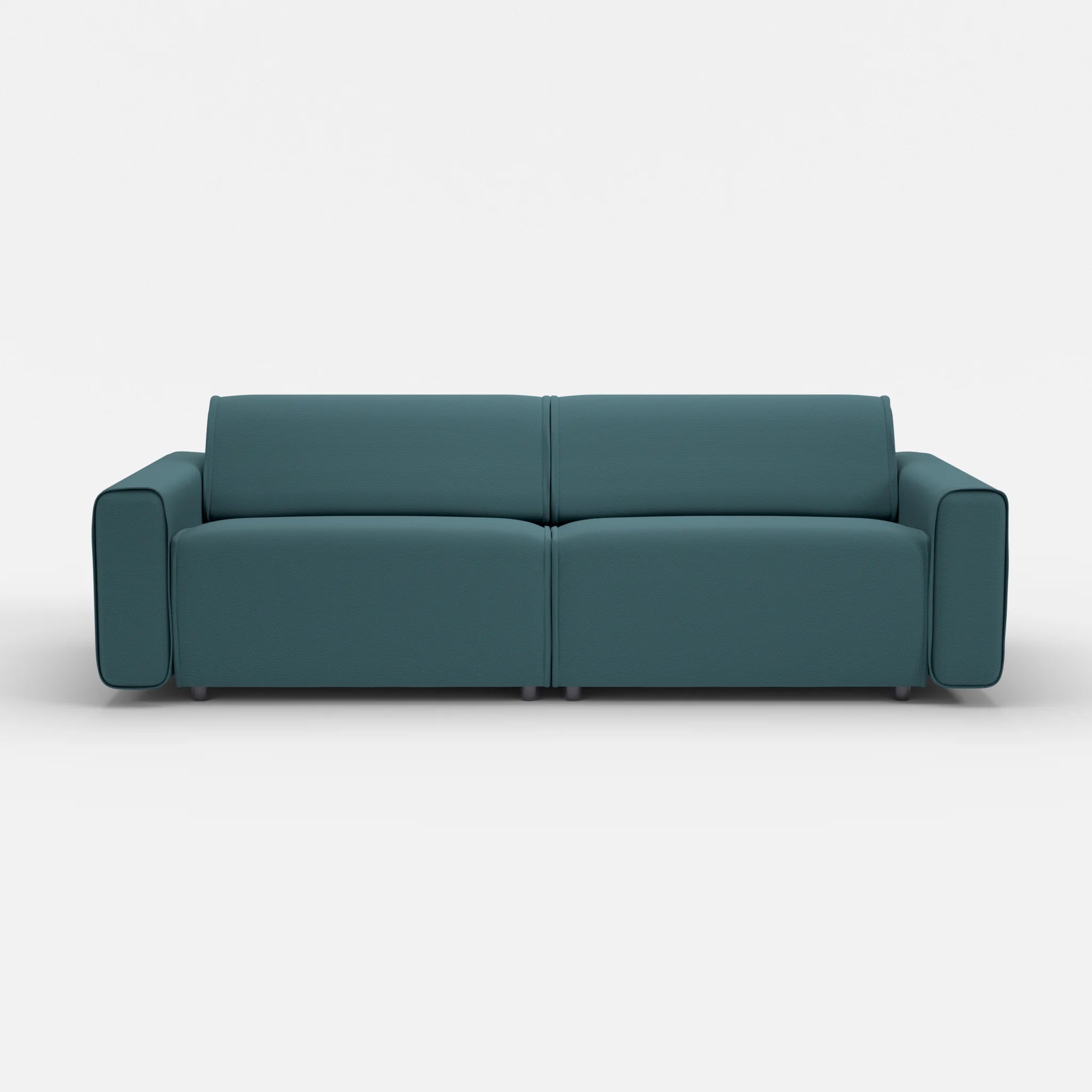 2 Sitzer Sofa Belleform mit breiter Armlehne 4 novumsamoa in Dunkelblau von vorne