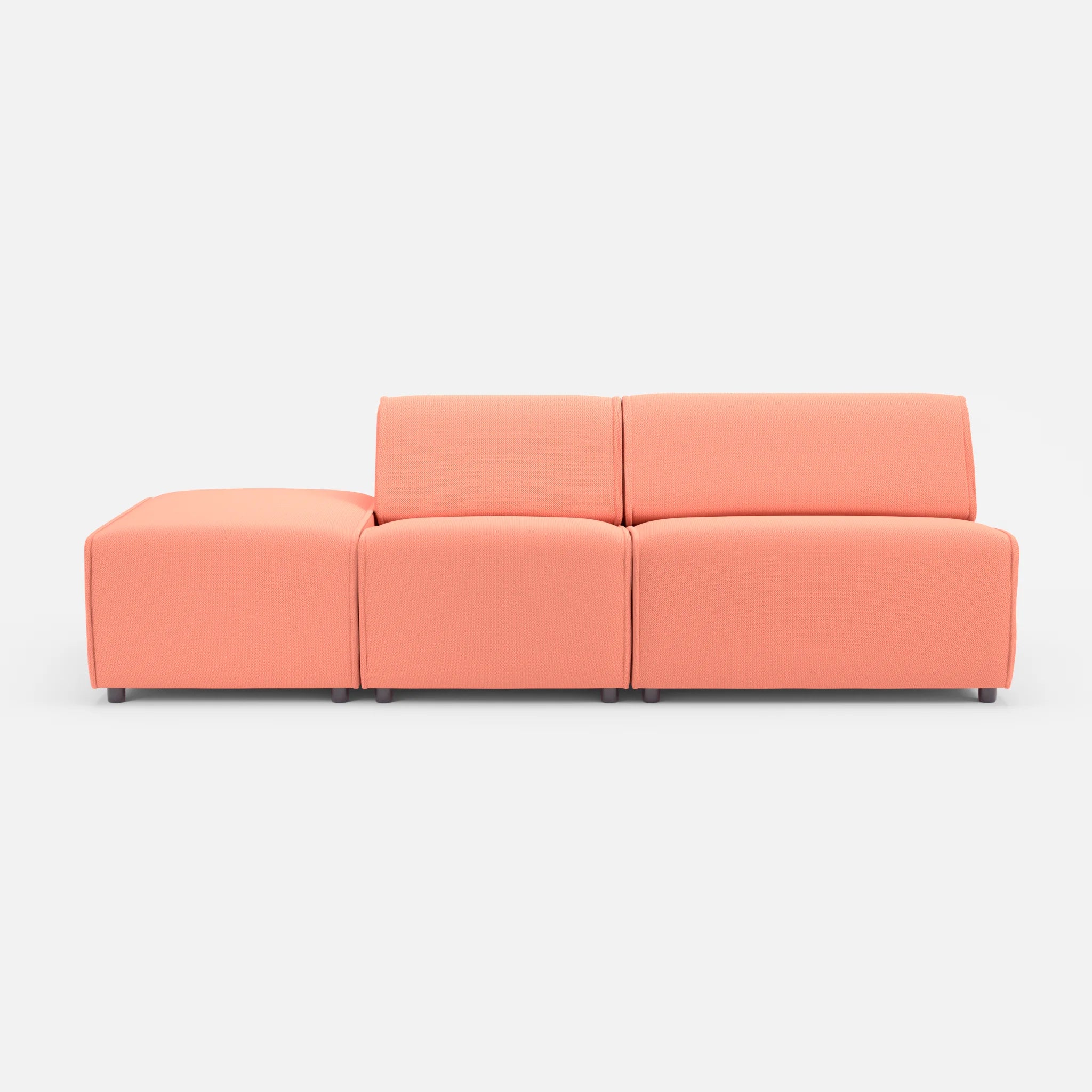 2 Sitzer Sofa Belleform mit offener Seite links 1 credograpefruit in Coral von vorne