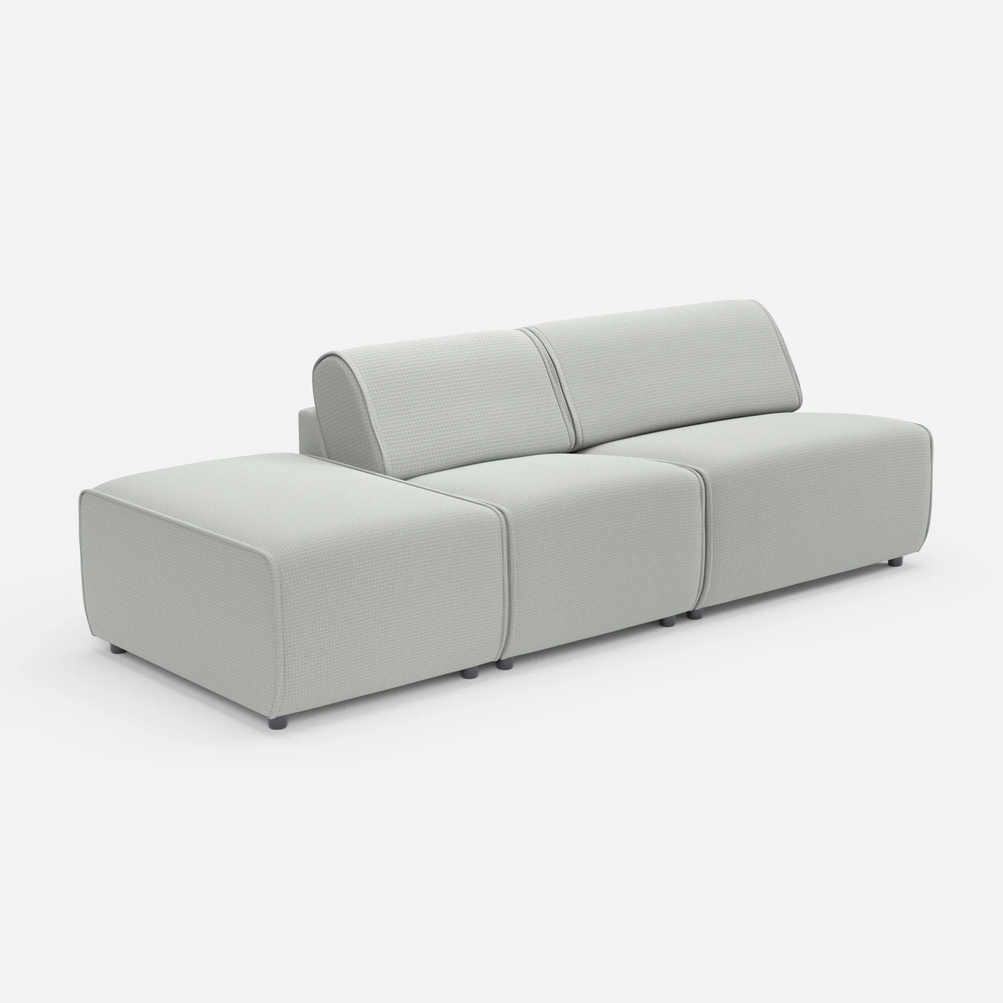 2 Sitzer Sofa Belleform mit offener Seite links 1 credopepper in Dunkelgrau von der Seite