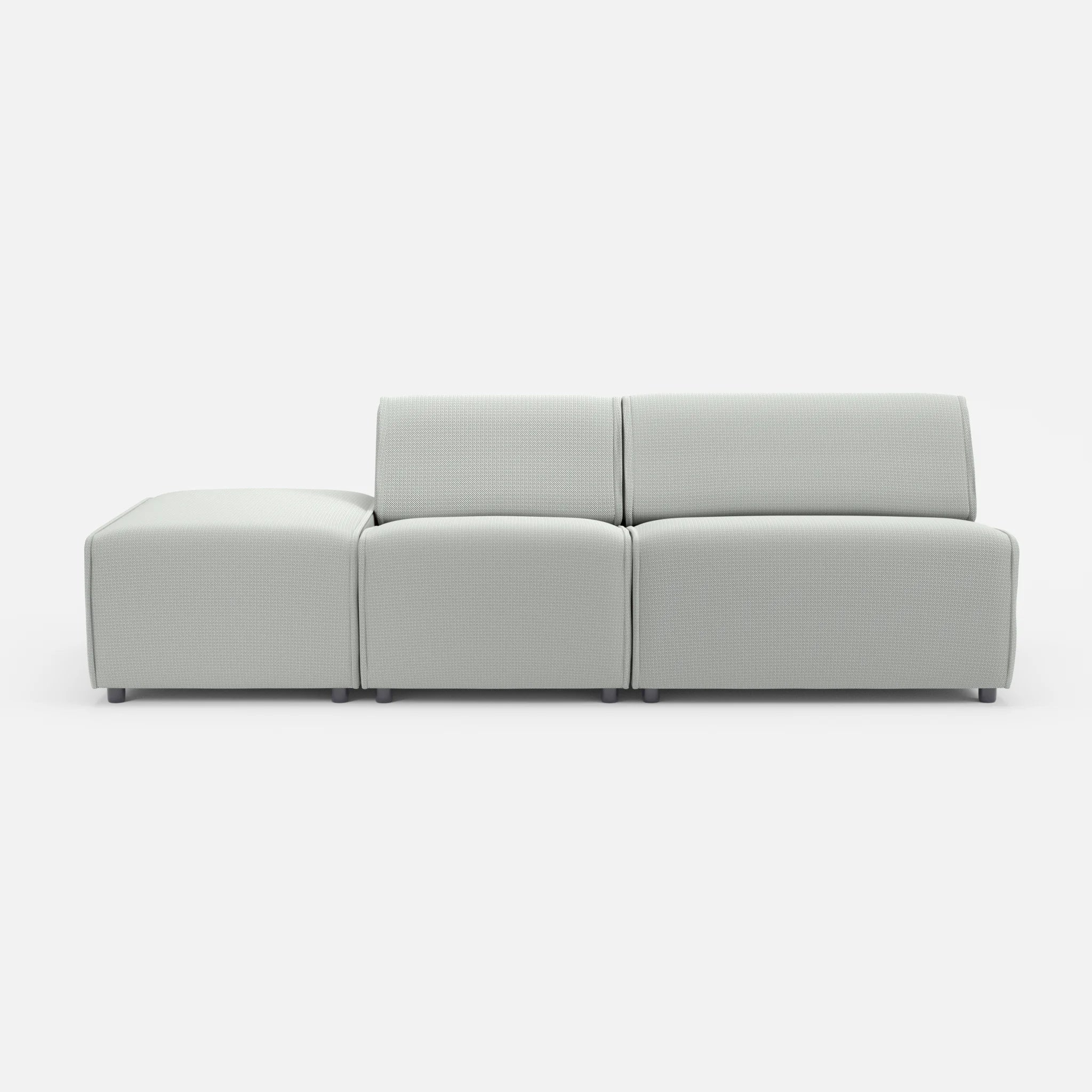 2 Sitzer Sofa Belleform mit offener Seite links 1 credopepper in Dunkelgrau von vorne