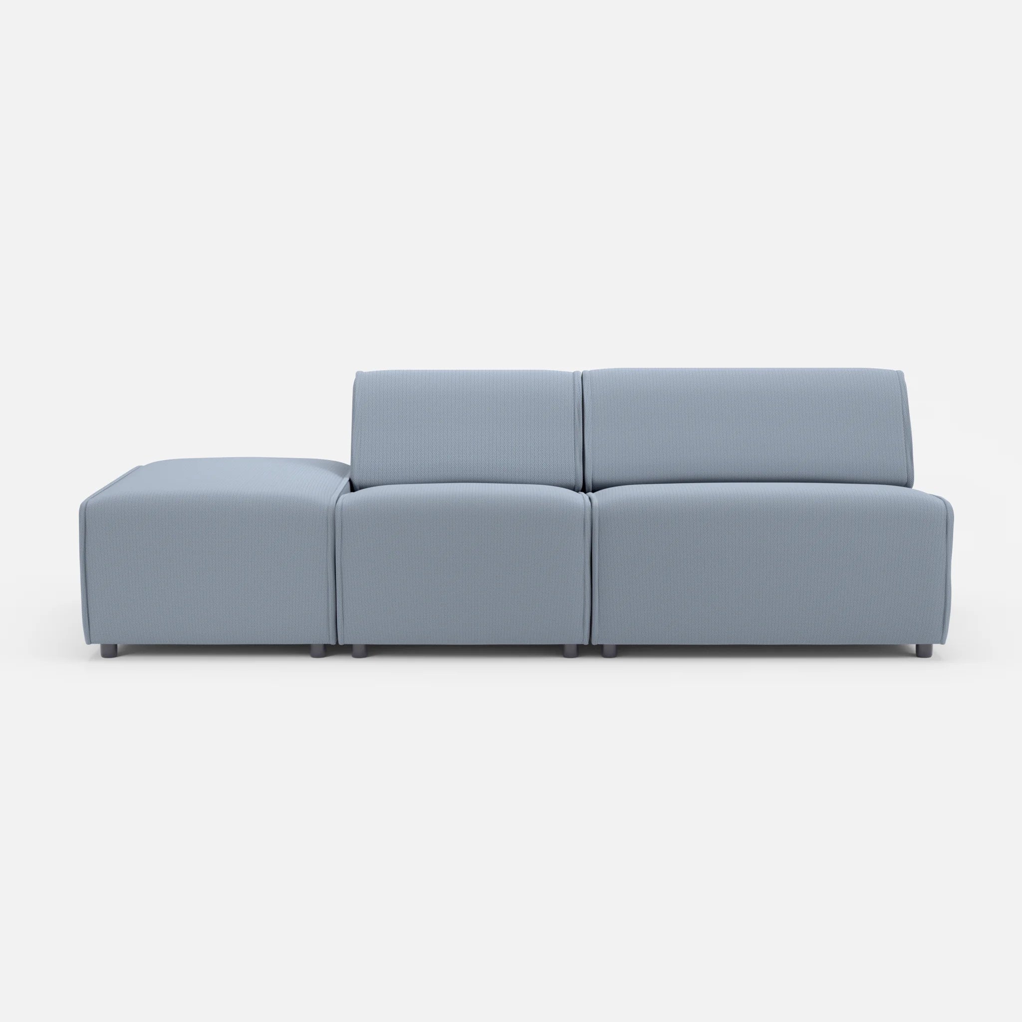 2 Sitzer Sofa Belleform mit offener Seite links 1 credosea in Blau von vorne