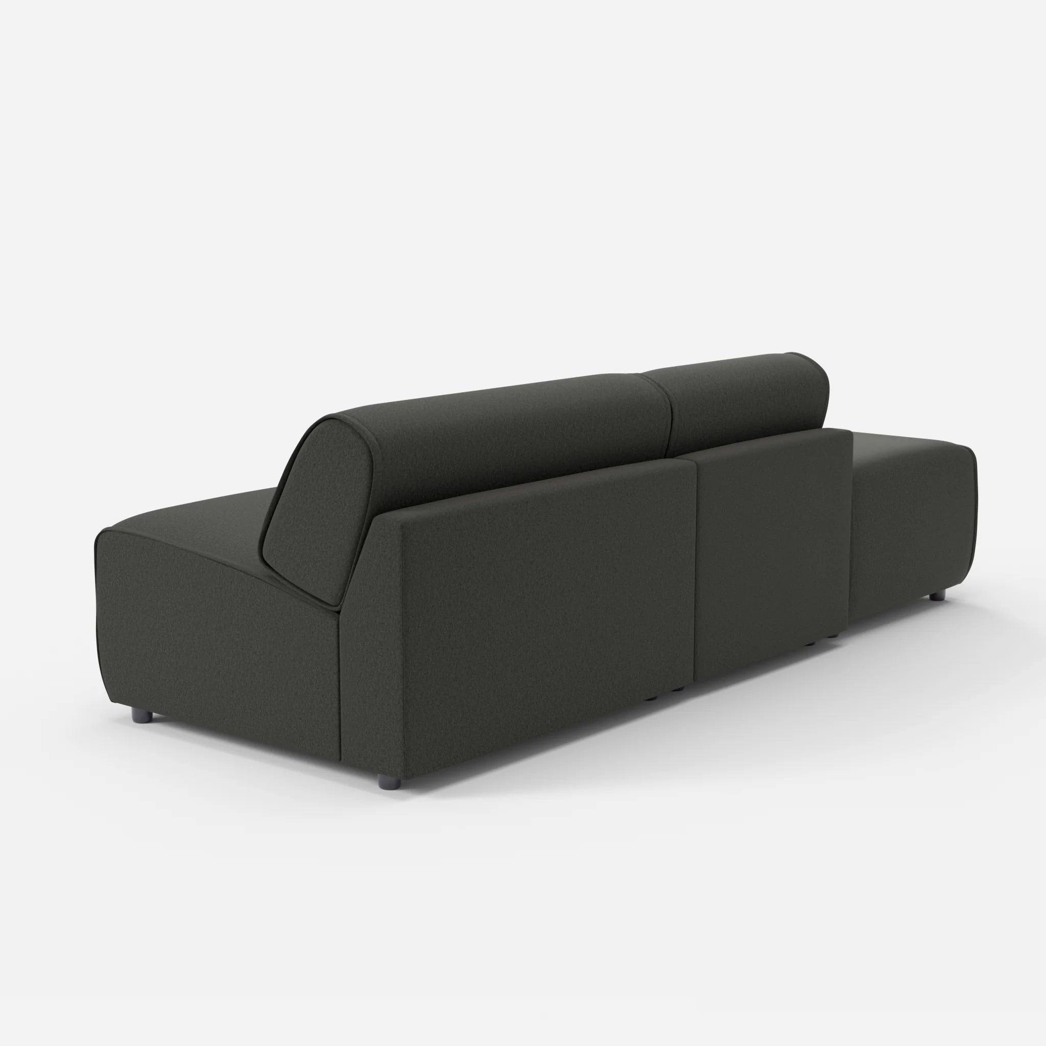 2 Sitzer Sofa Belleform mit offener Seite links 1 dama0002 in Anthrazit von hinten