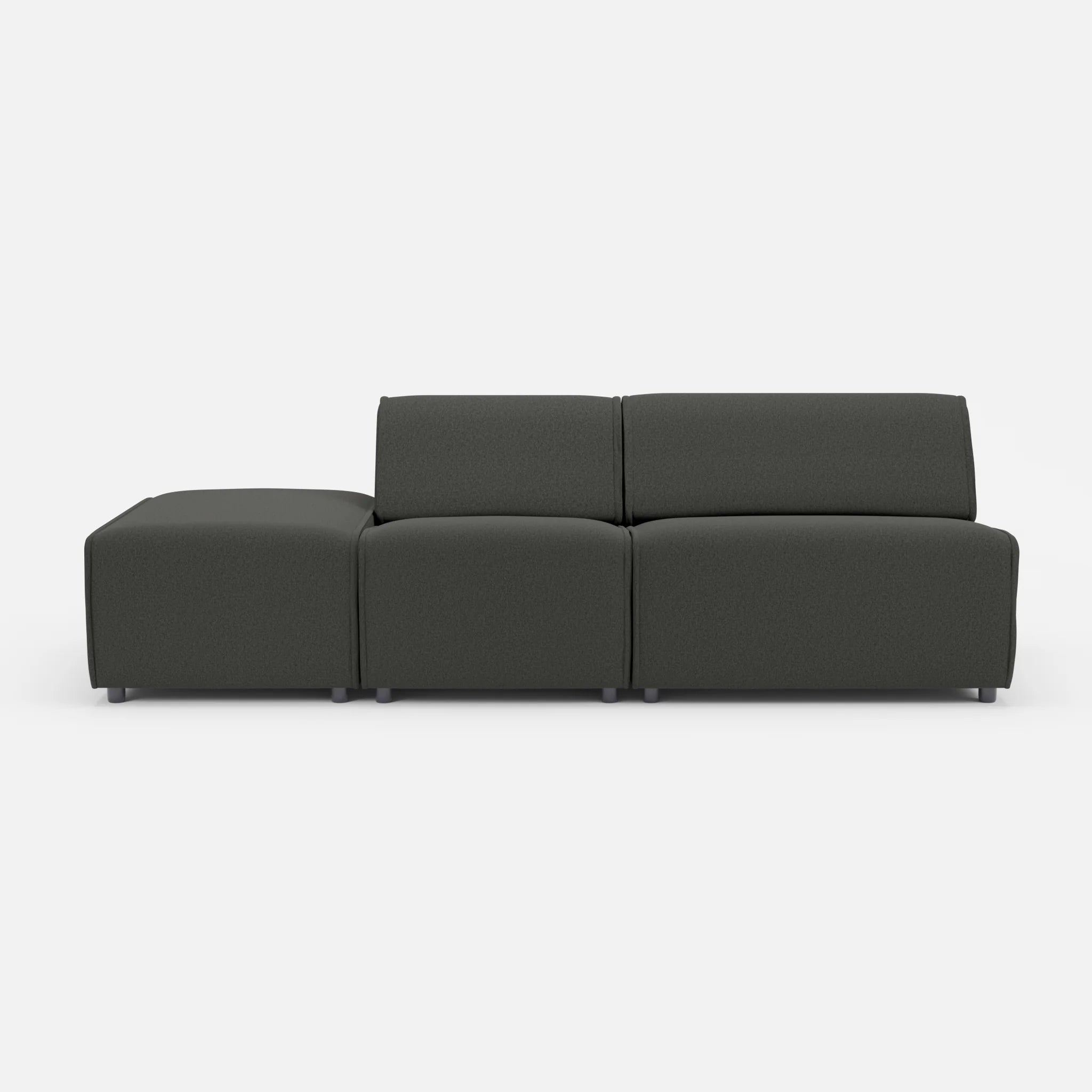 2 Sitzer Sofa Belleform mit offener Seite links 1 dama0002 in Anthrazit von vorne