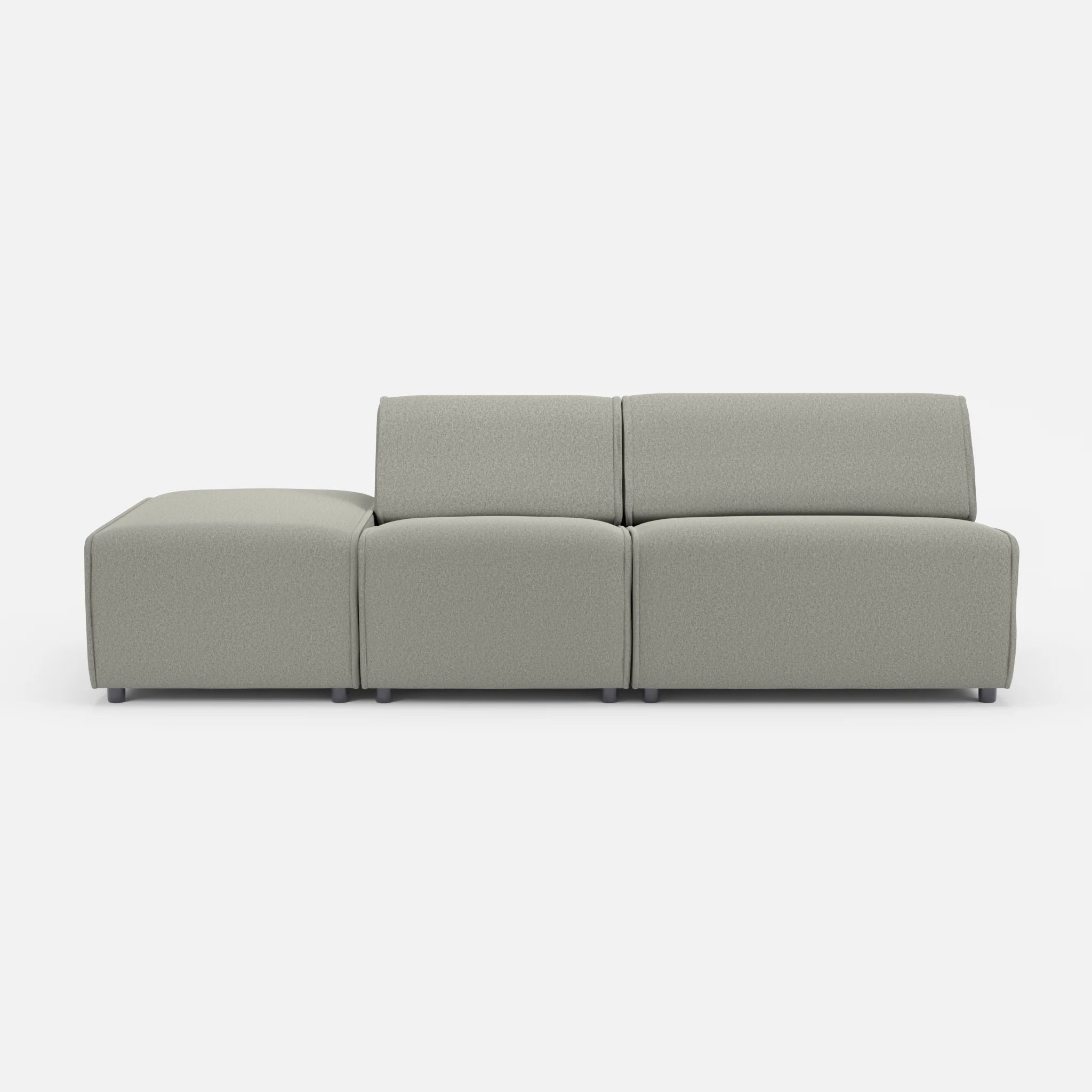 2 Sitzer Sofa Belleform mit offener Seite links 1 dama0003 in Mittelgrau von vorne
