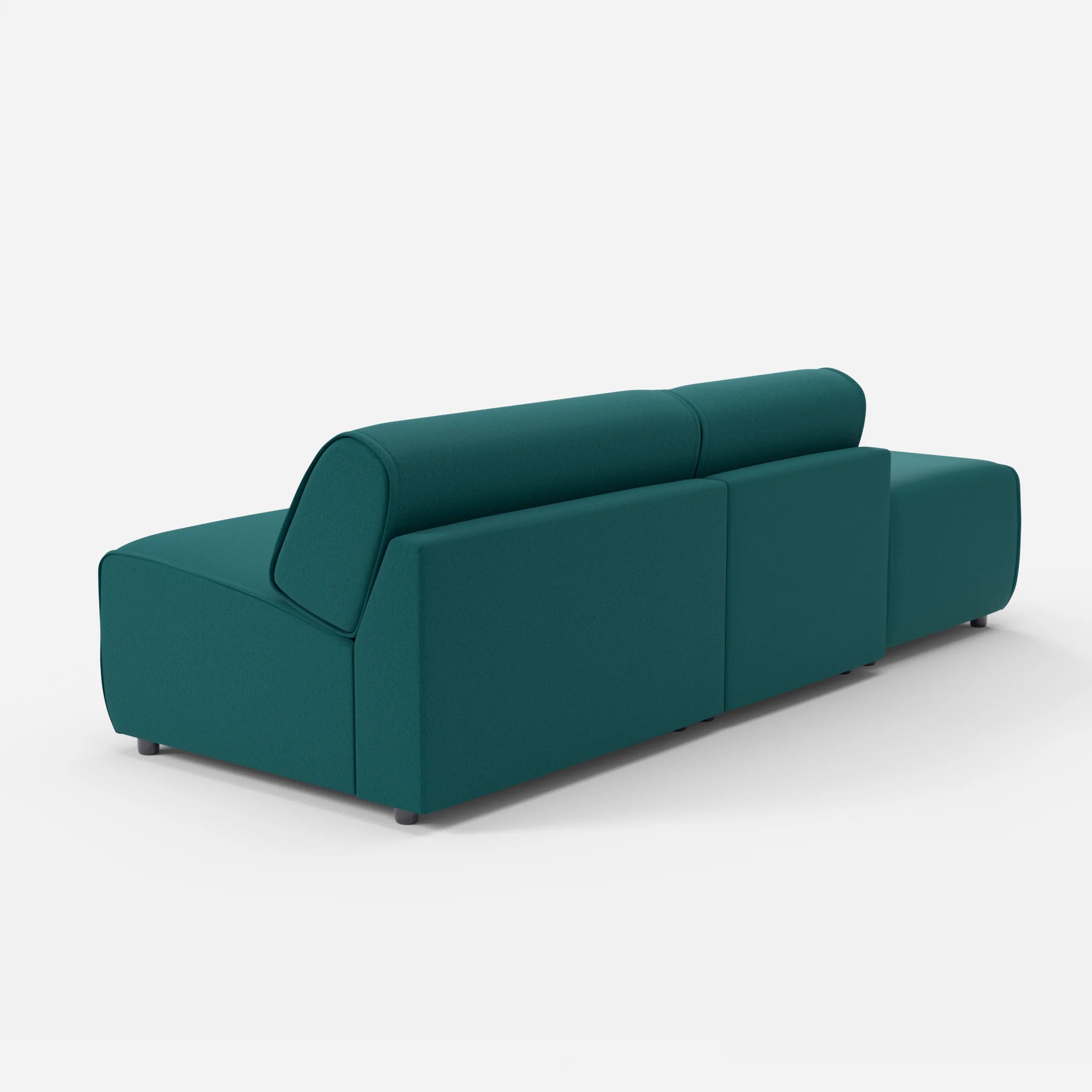 2 Sitzer Sofa Belleform mit offener Seite links 1 dama0018 in Türkis von hinten