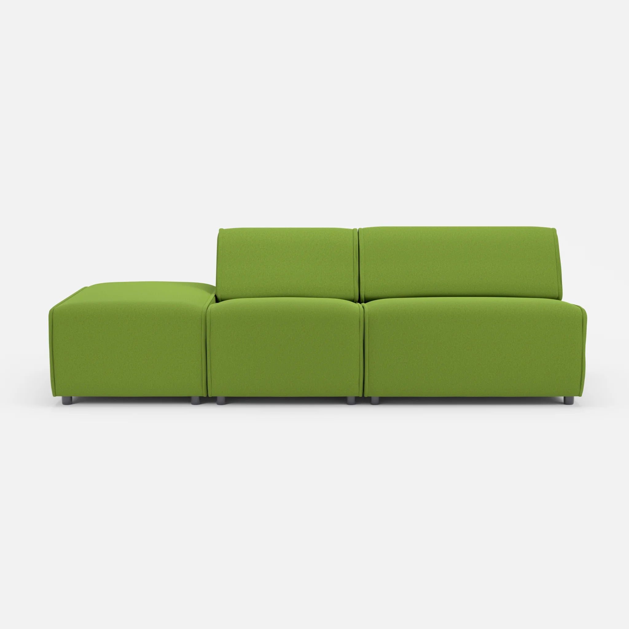 2 Sitzer Sofa Belleform mit offener Seite links 1 dama0027 in Grün von vorne