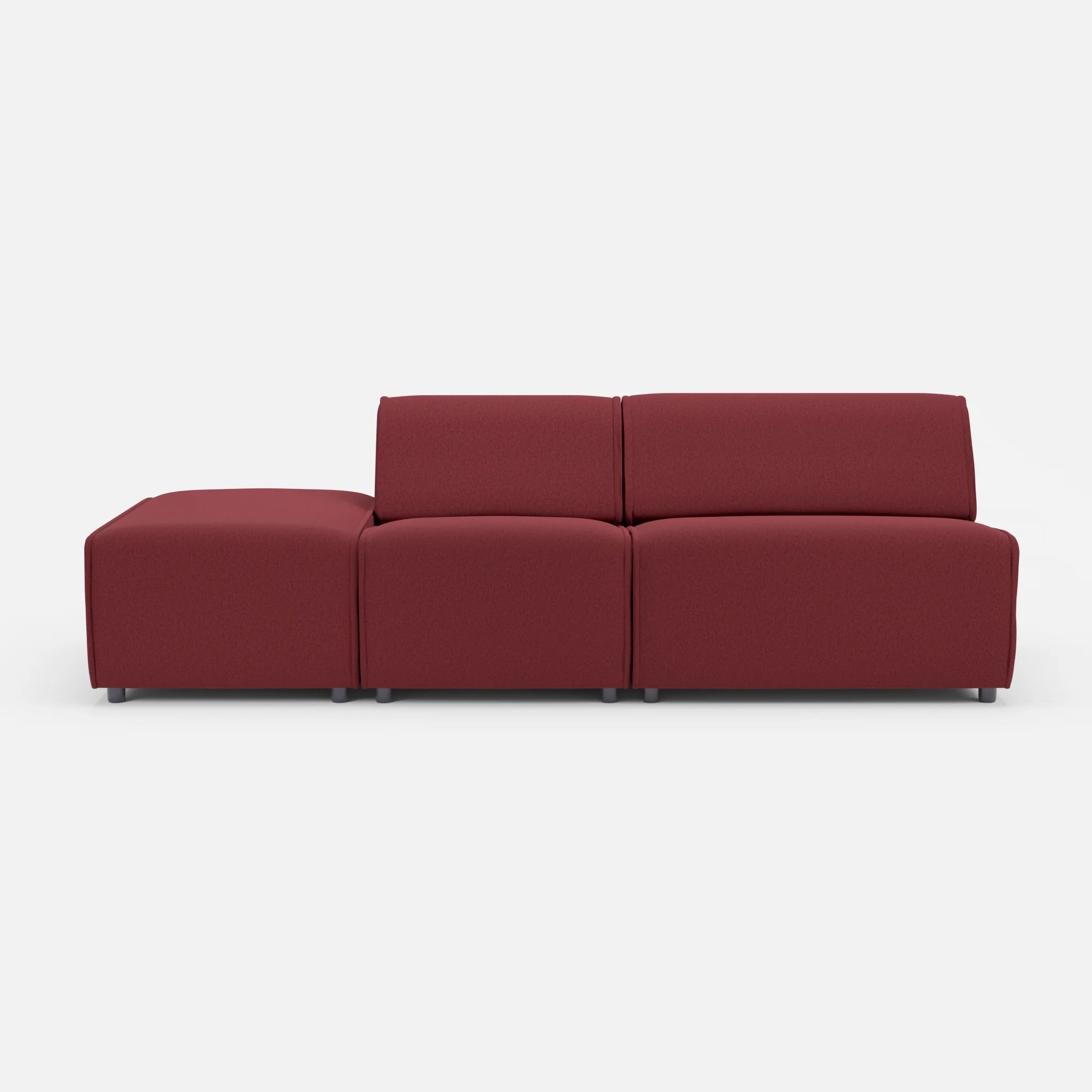 2 Sitzer Sofa Belleform mit offener Seite links 1 dama0034 in Bordeaux von vorne
