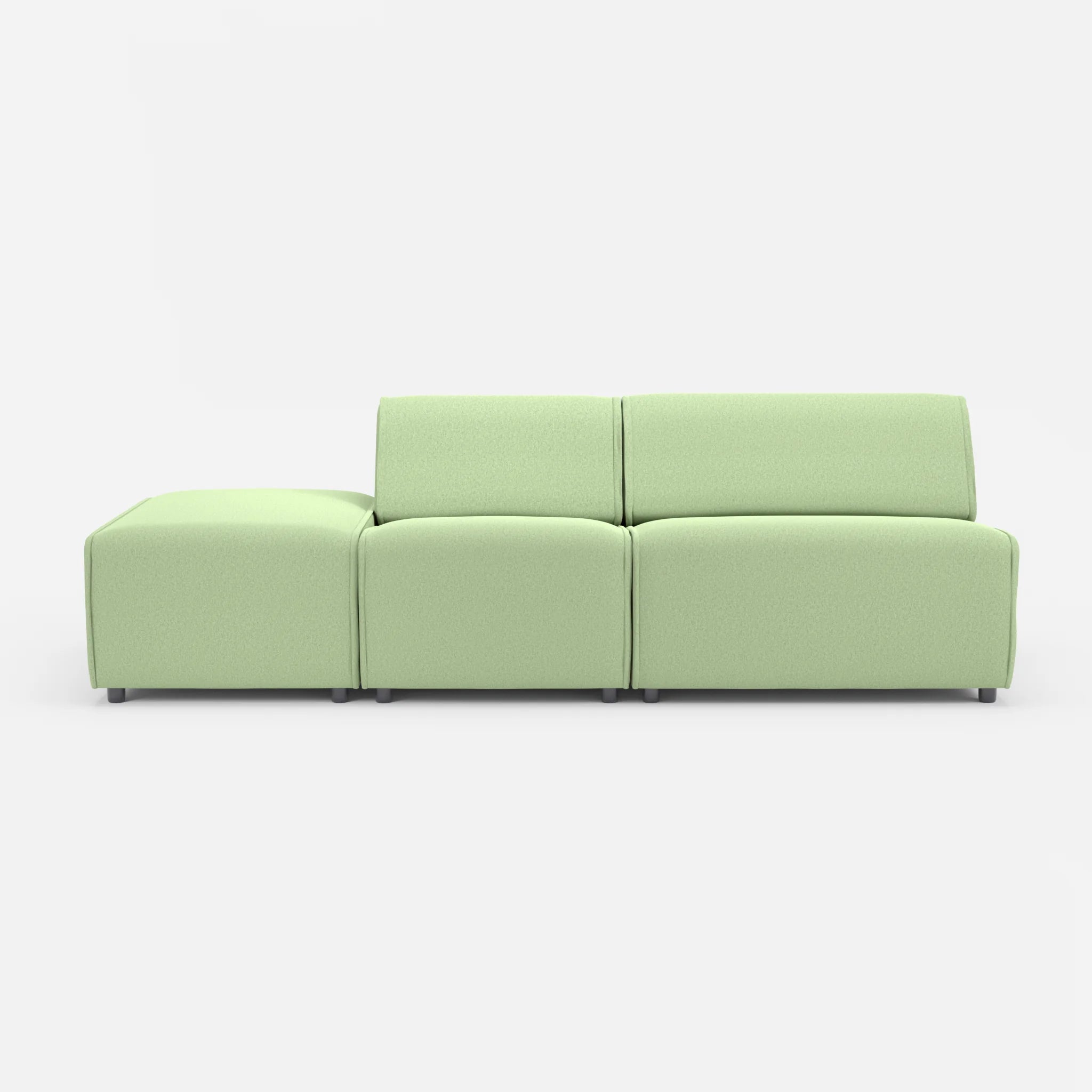 2 Sitzer Sofa Belleform mit offener Seite links 1 dama0042 in Hellgrün von vorne