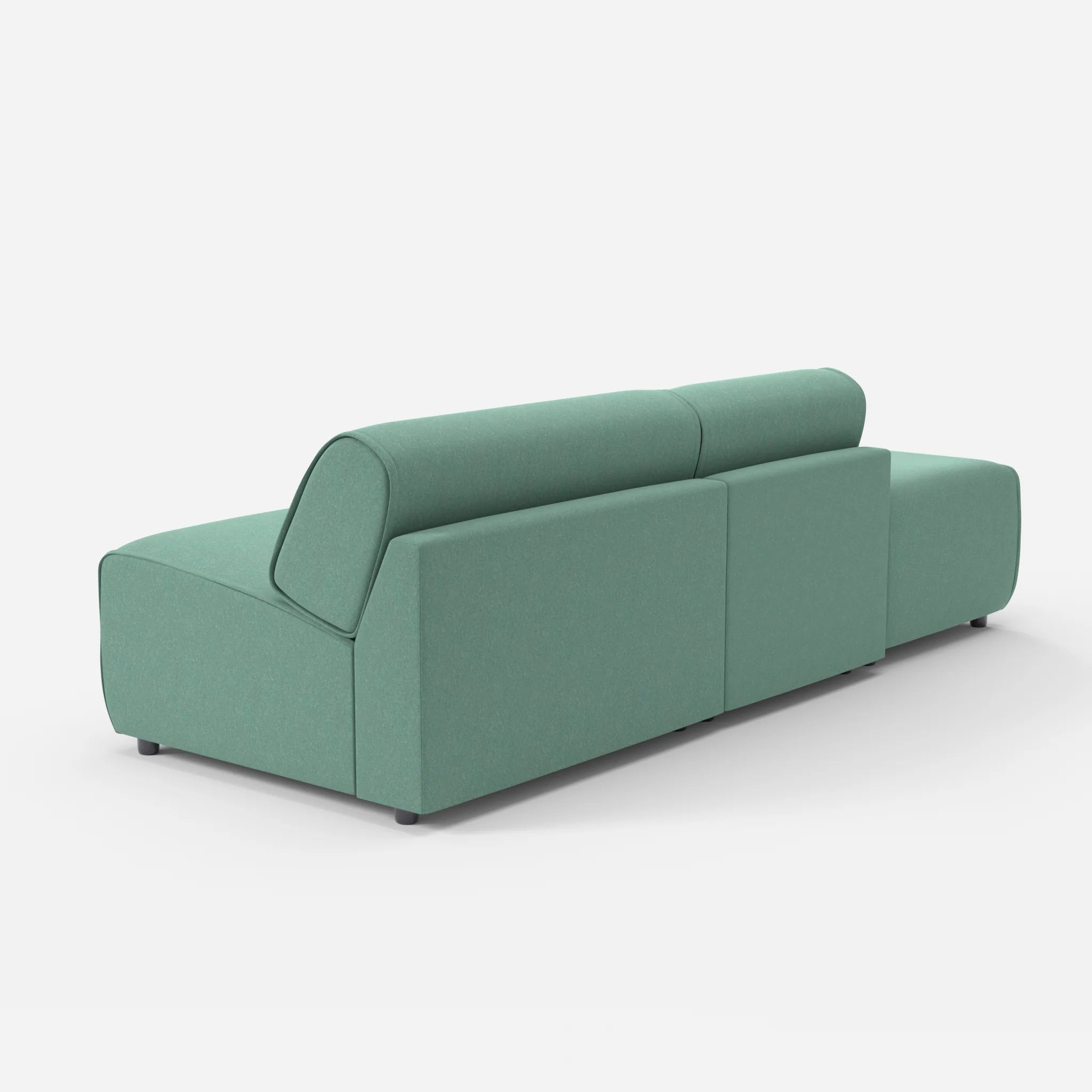 2 Sitzer Sofa Belleform mit offener Seite links 1 dama0045 in Türkis von hinten