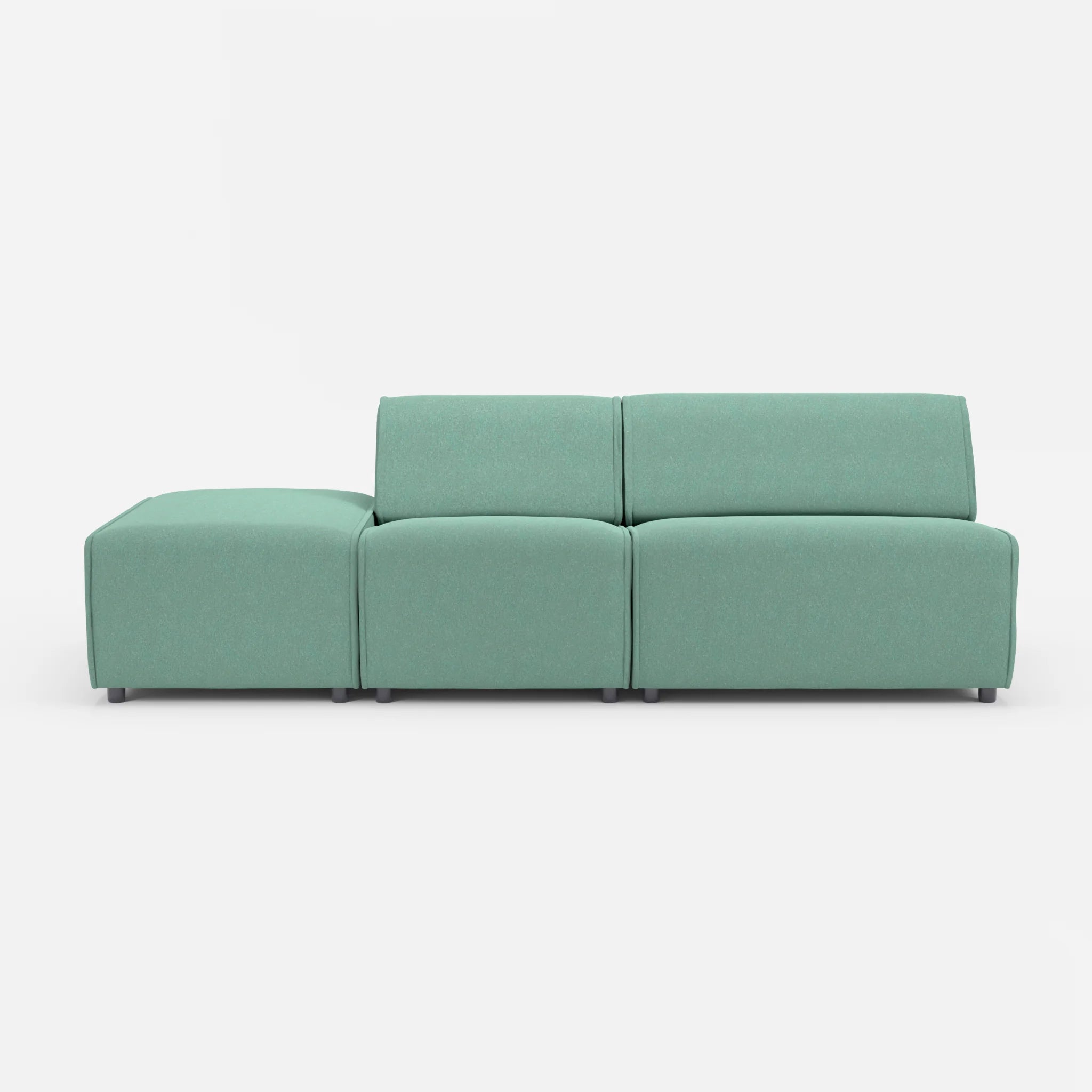2 Sitzer Sofa Belleform mit offener Seite links 1 dama0045 in Türkis von vorne
