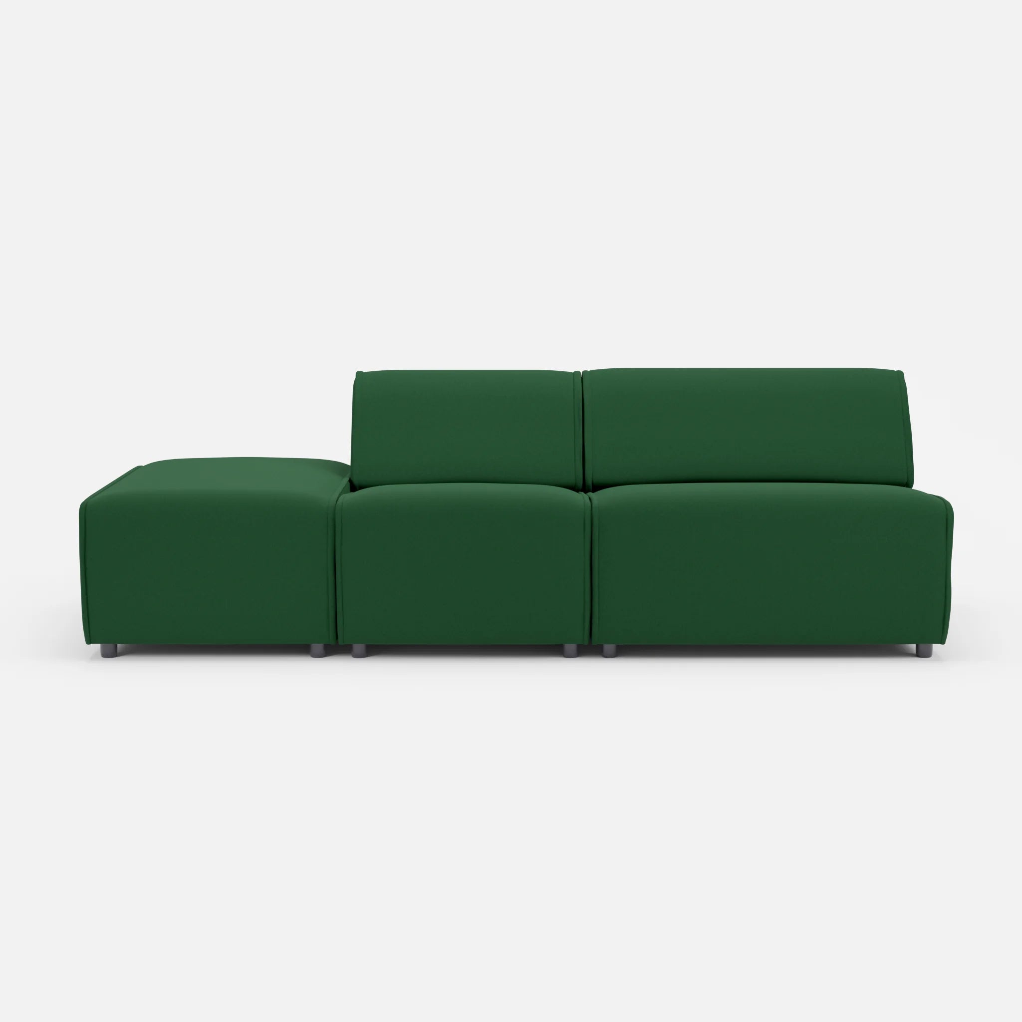 2 Sitzer Sofa Belleform mit offener Seite links 1 dama0052 in Dunkelgrün von vorne