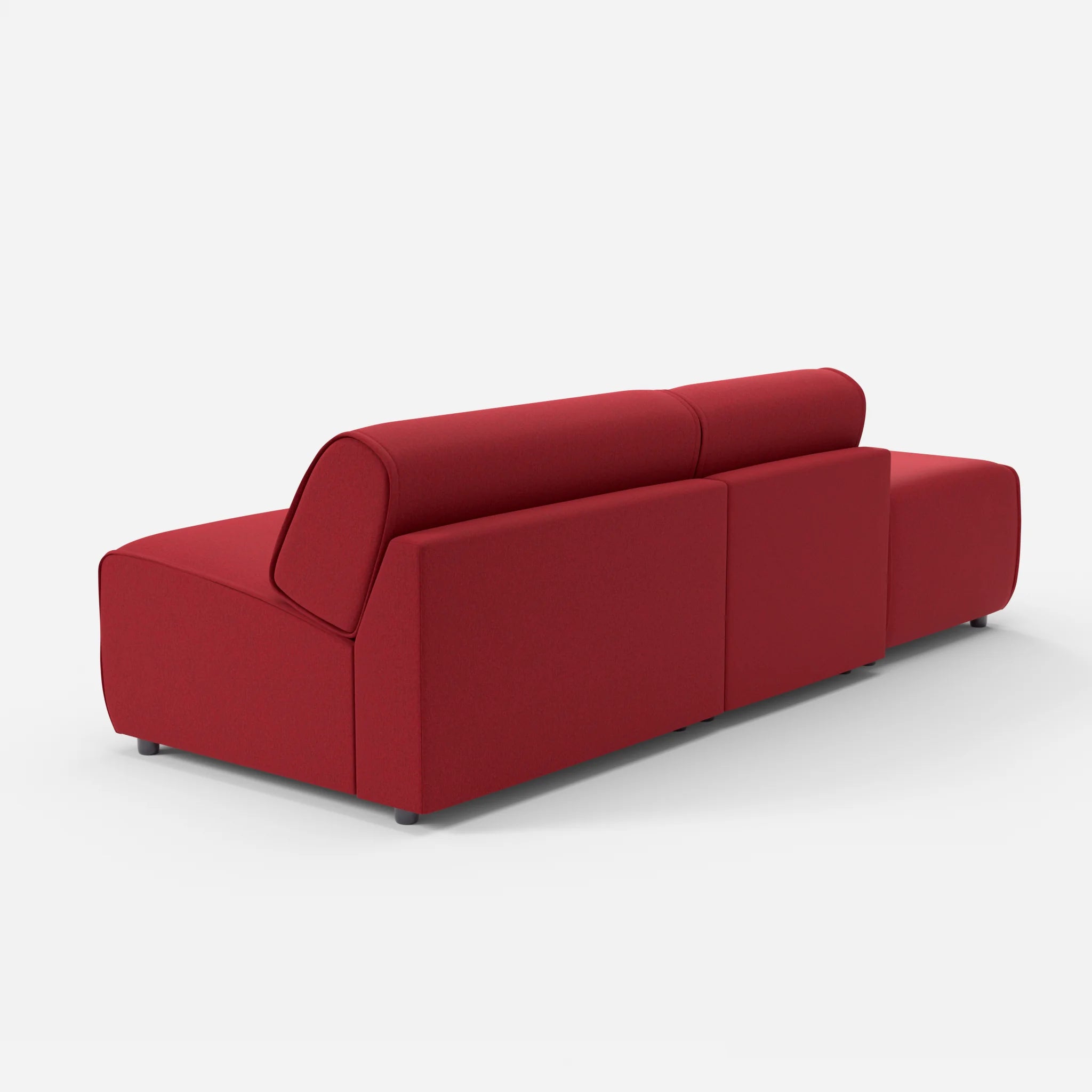 2 Sitzer Sofa Belleform mit offener Seite links 1 dama0053 in Rot von hinten