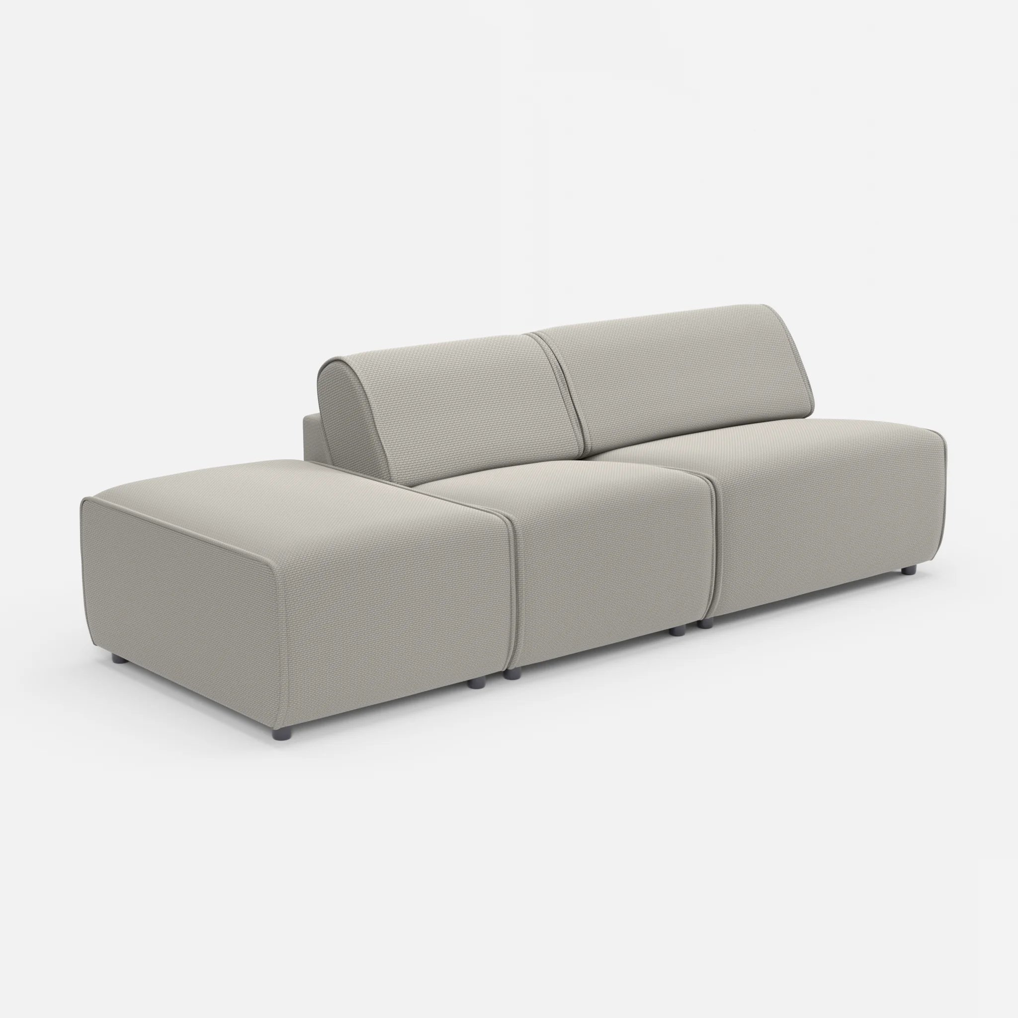 2 Sitzer Sofa Belleform mit offener Seite links 1 nabucco1003 in Hellgrau von der Seite